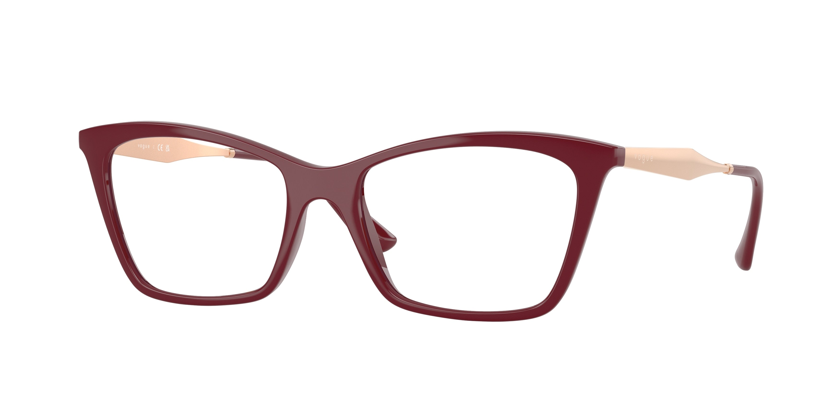 Vogue VO5624 Butterfly Eyeglasses 2875-Full Cherry 53-140-17 - Color Map Red