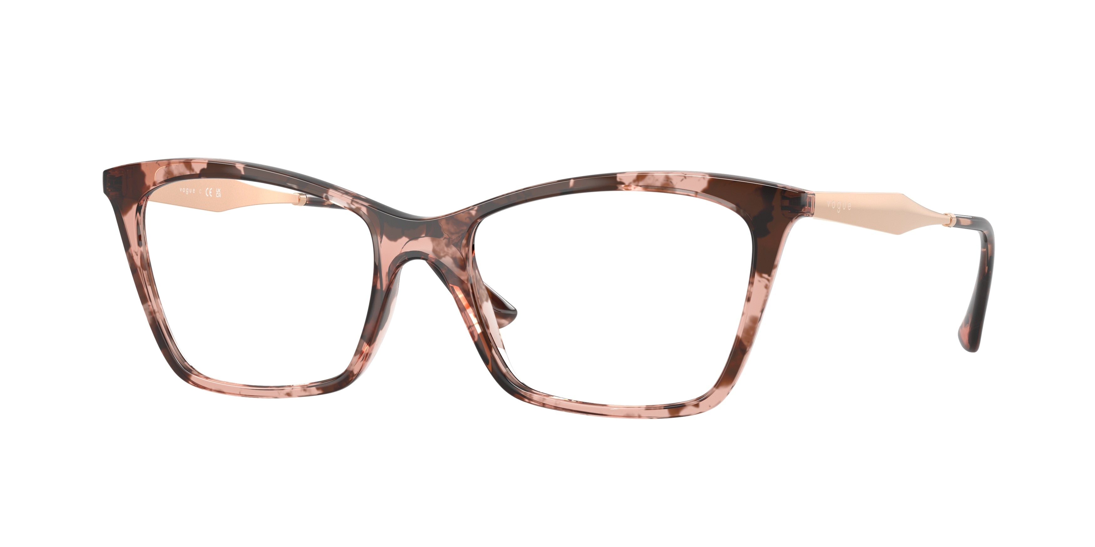 Vogue VO5624 Butterfly Eyeglasses 3199-Rose Havana 53-140-17 - Color Map Pink
