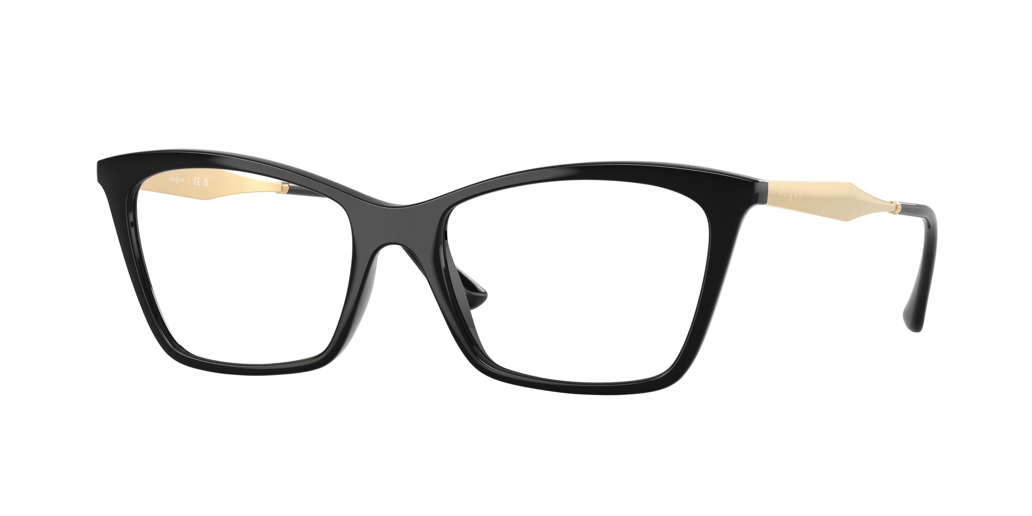 Vogue VO5624 Butterfly Eyeglasses W44-Black 53-140-17 - Color Map Black