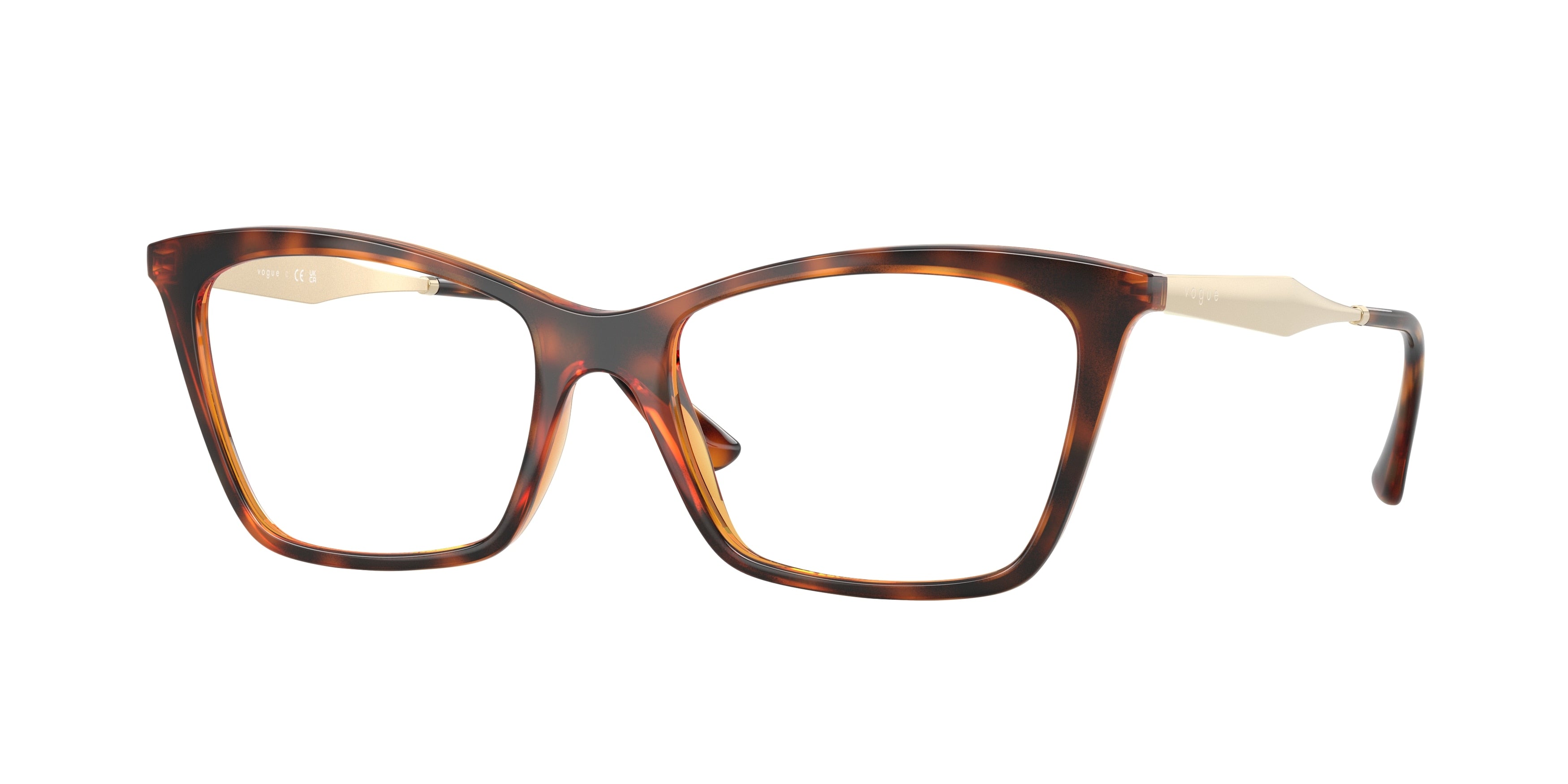 Vogue VO5624 Butterfly Eyeglasses W656-Dark Havana 53-140-17 - Color Map Brown