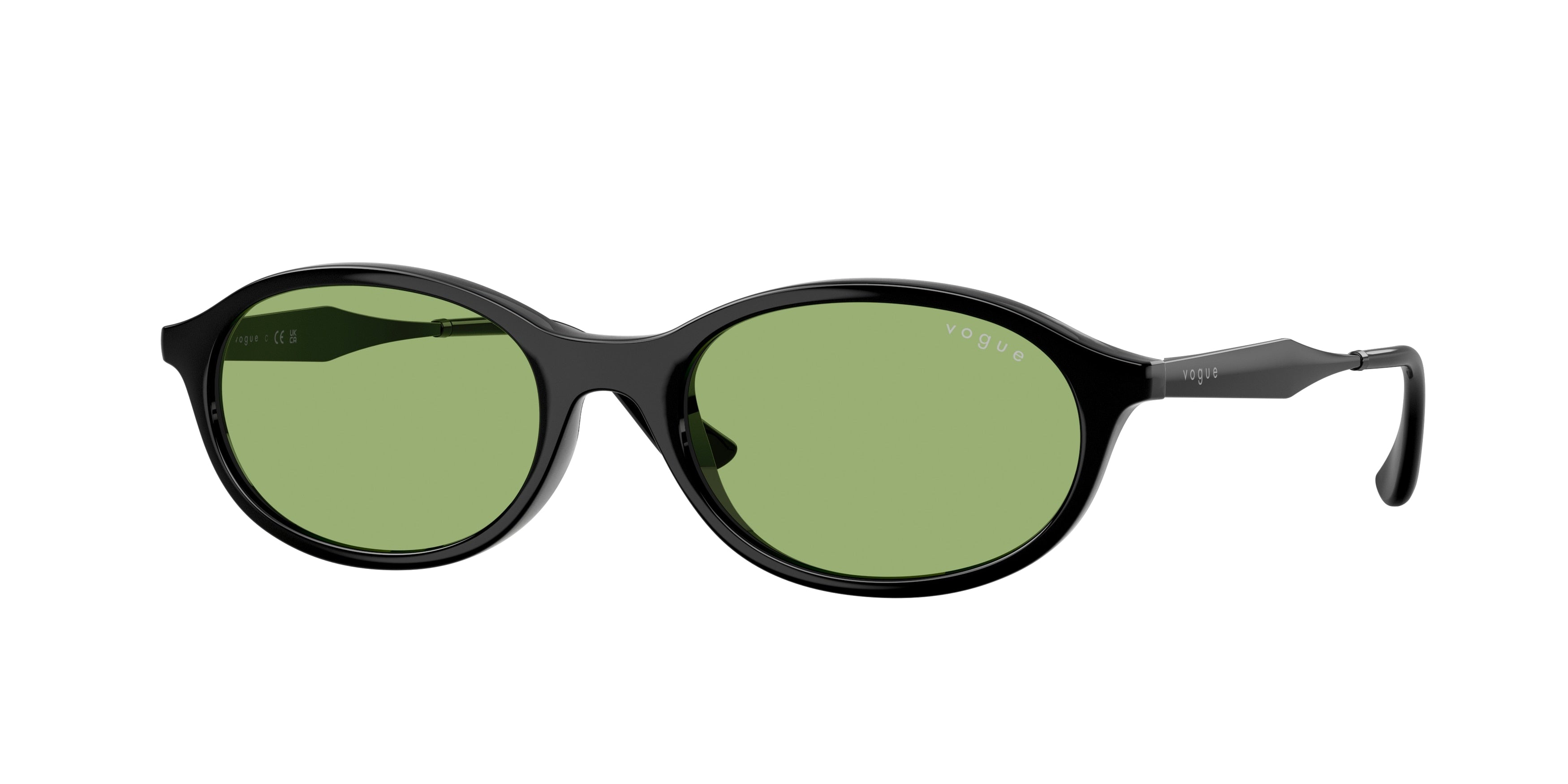Vogue VO5625S Oval Sunglasses W44/2-Black 52-135-18 - Color Map Black