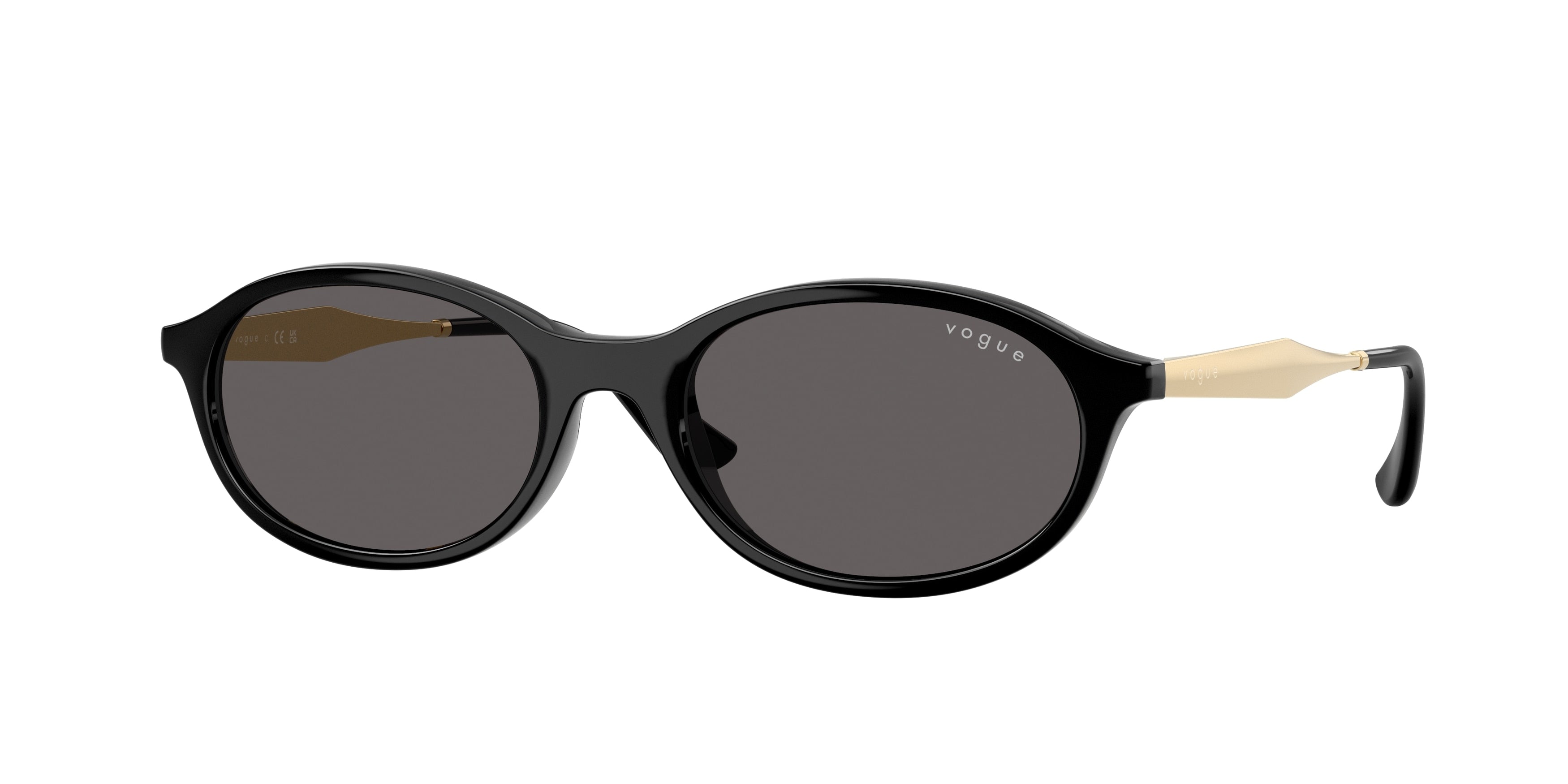 Vogue VO5625S Oval Sunglasses W44/87-Black 52-135-18 - Color Map Black