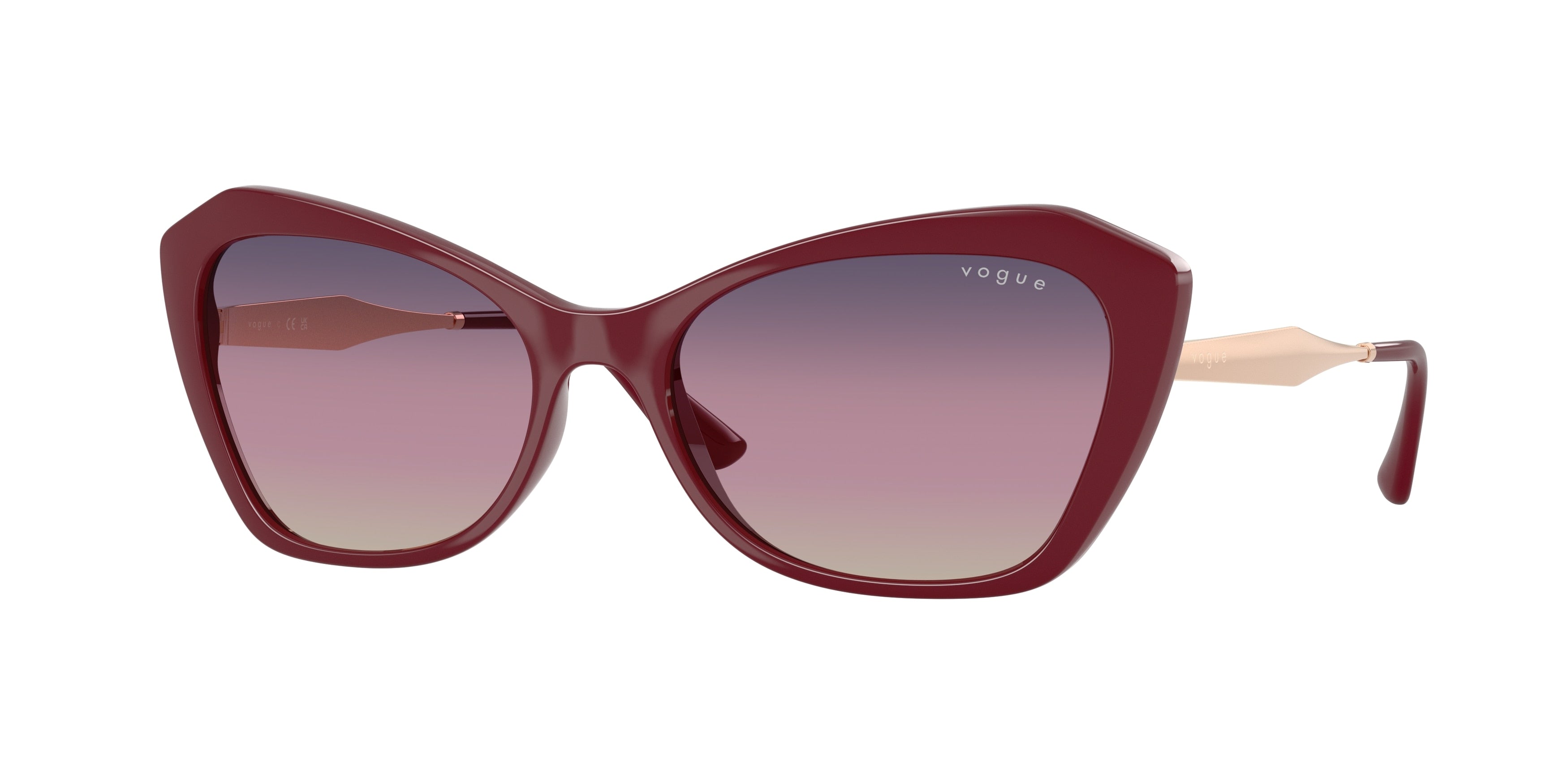 Vogue VO5626S Irregular Sunglasses 2875U6-Full Cherry 56-135-17 - Color Map Red