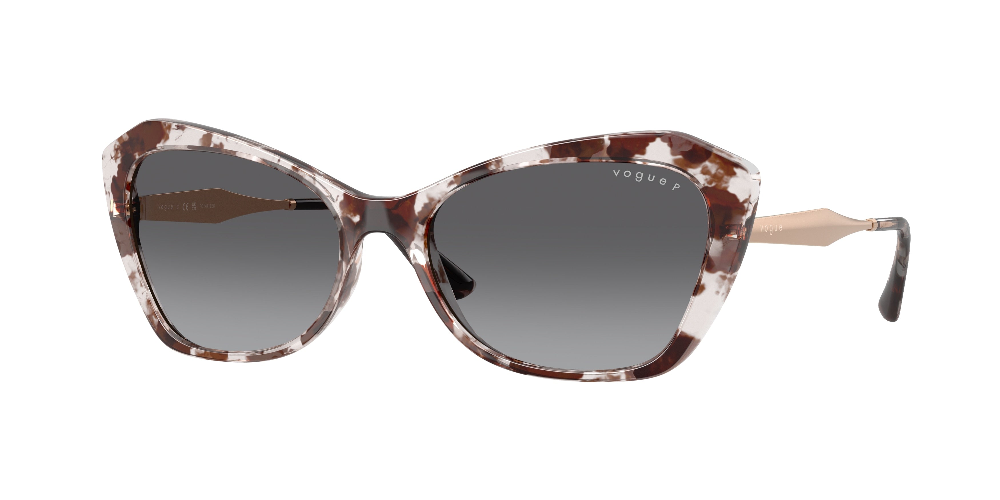 Vogue VO5626S Irregular Sunglasses 3218T3-Grey Havana 56-135-17 - Color Map Tortoise