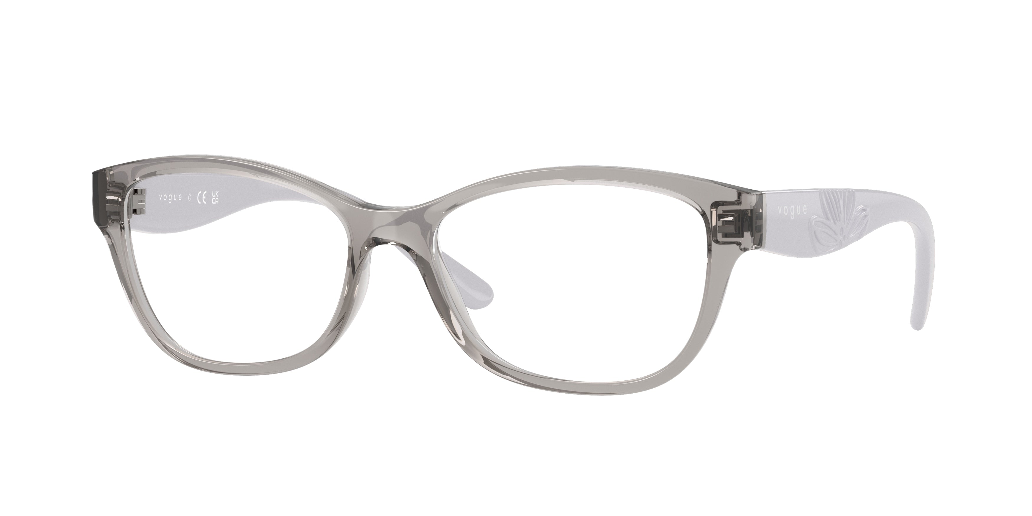 Vogue VO5627 Butterfly Eyeglasses 3184-Transparent Grey 54-140-16 - Color Map Grey