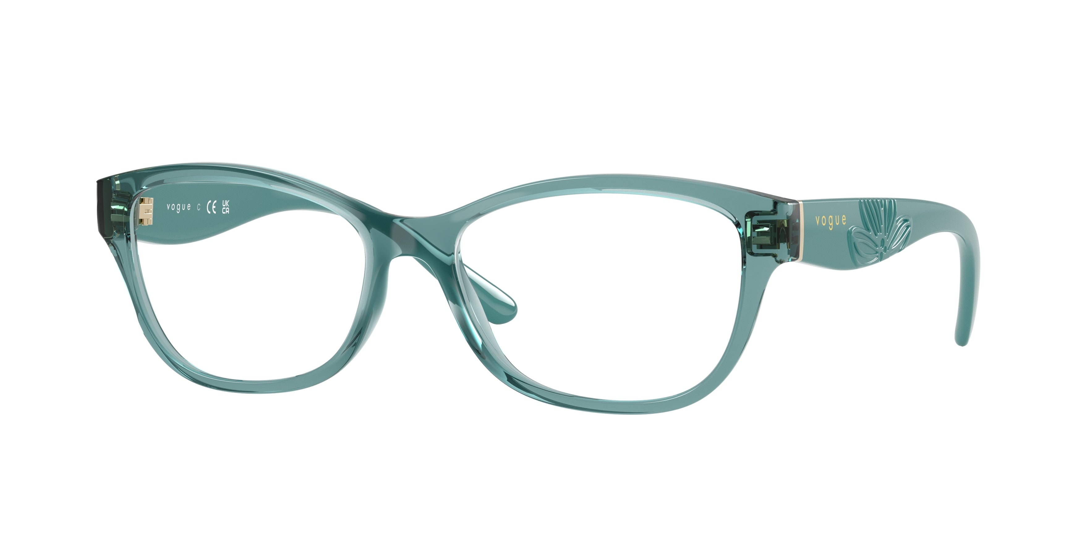 Vogue VO5627 Butterfly Eyeglasses 3196-Transparent Light Green 54-140-16 - Color Map Green