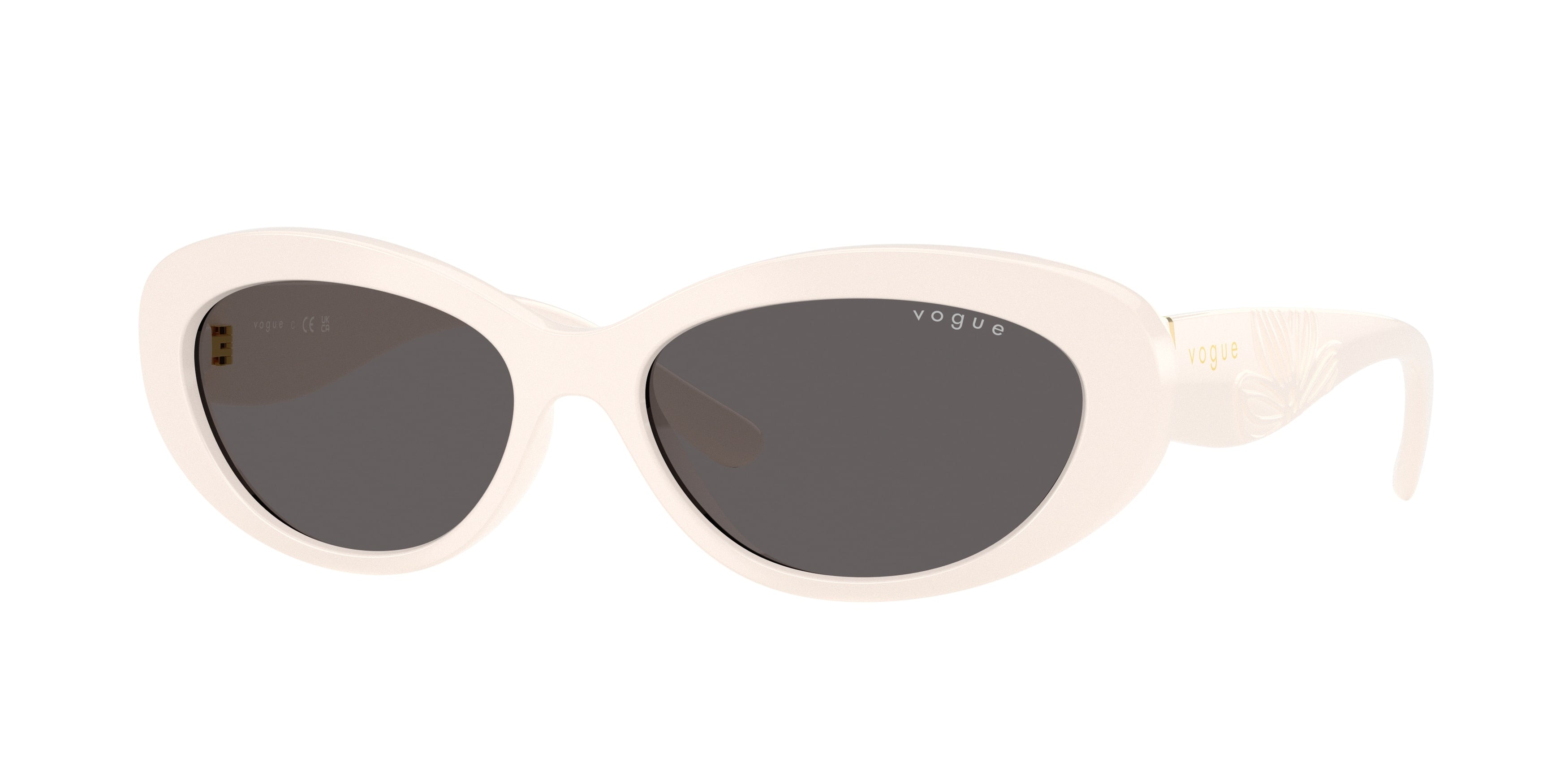 Vogue VO5630S Oval Sunglasses 312487-Full Ivory 55-140-16 - Color Map White