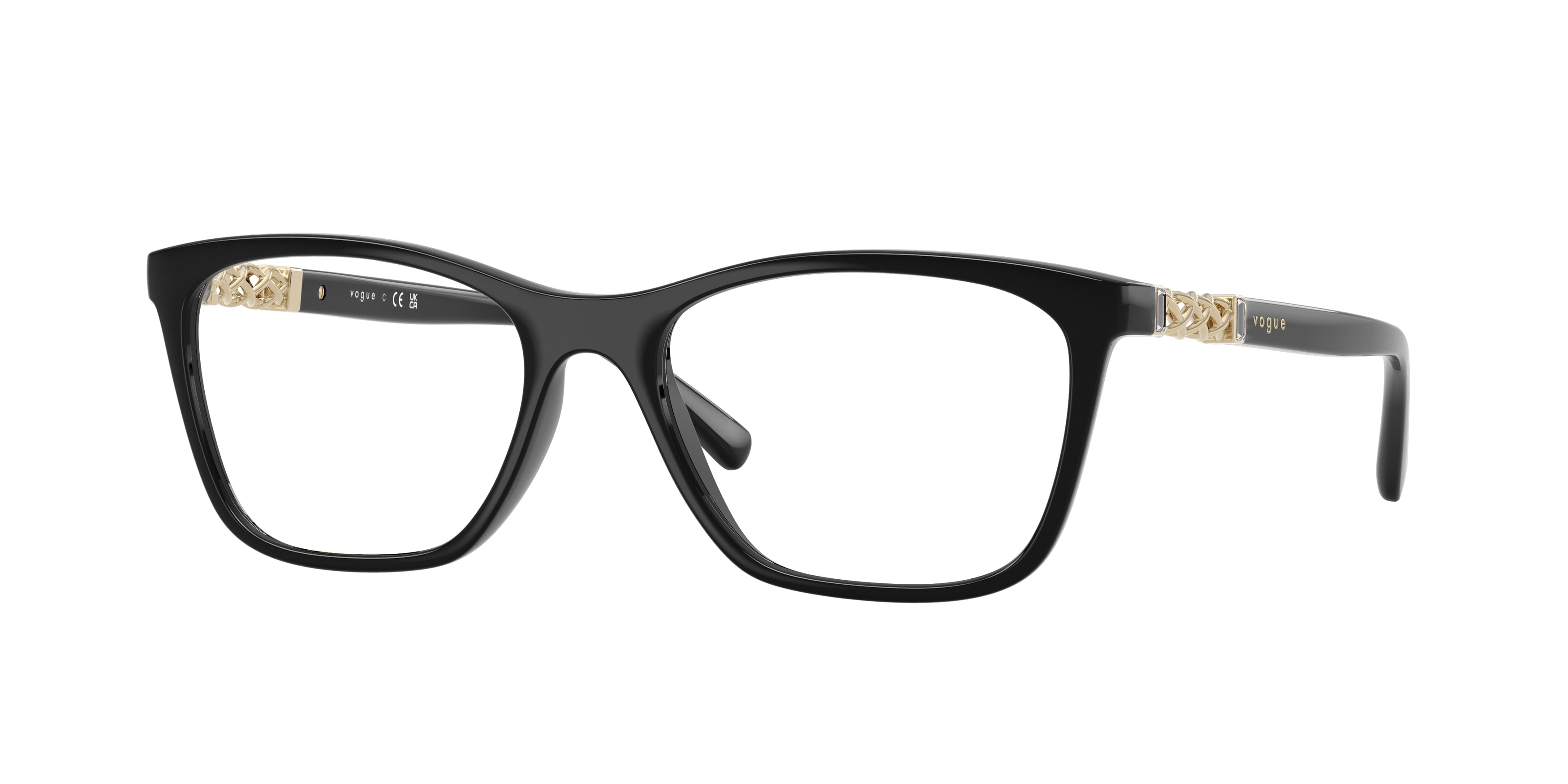 Vogue VO5632B Pillow Eyeglasses W44-Black 53-140-17 - Color Map Black