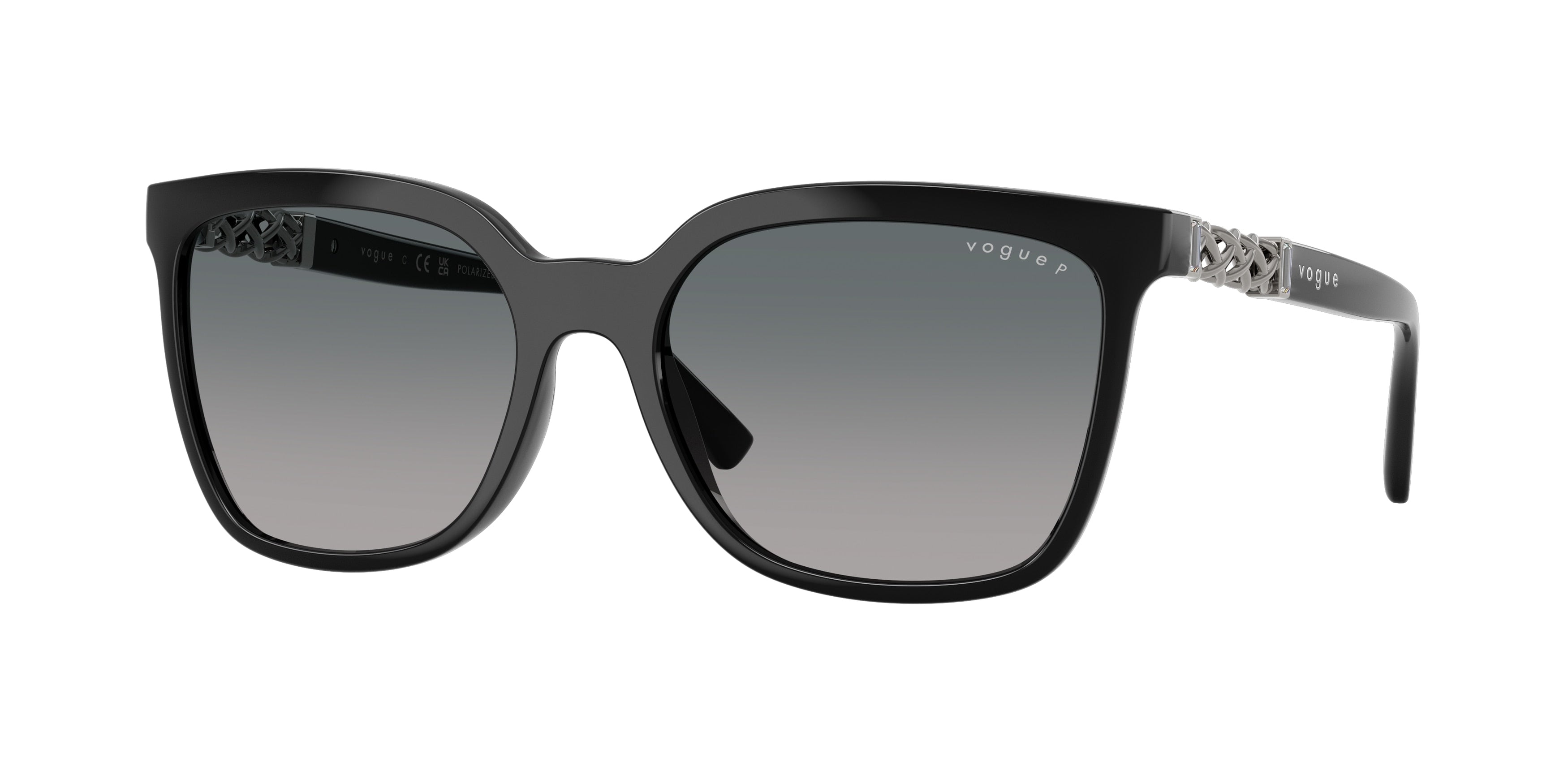 Vogue VO5633SB Square Sunglasses W44/8S-Black 56-140-18 - Color Map Black
