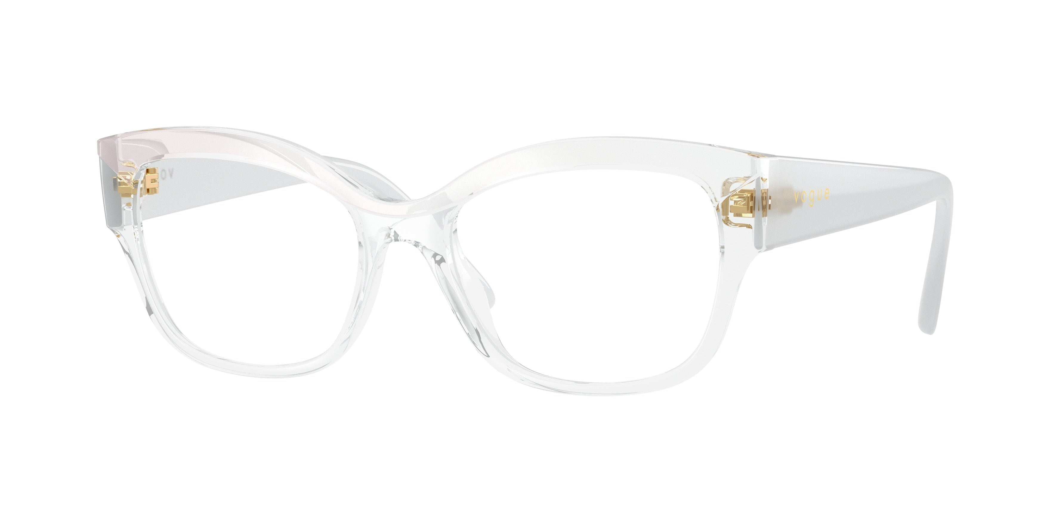 Vogue VO5635U Pillow Eyeglasses 3226-Top White/Transparent 53-140-17 - Color Map White
