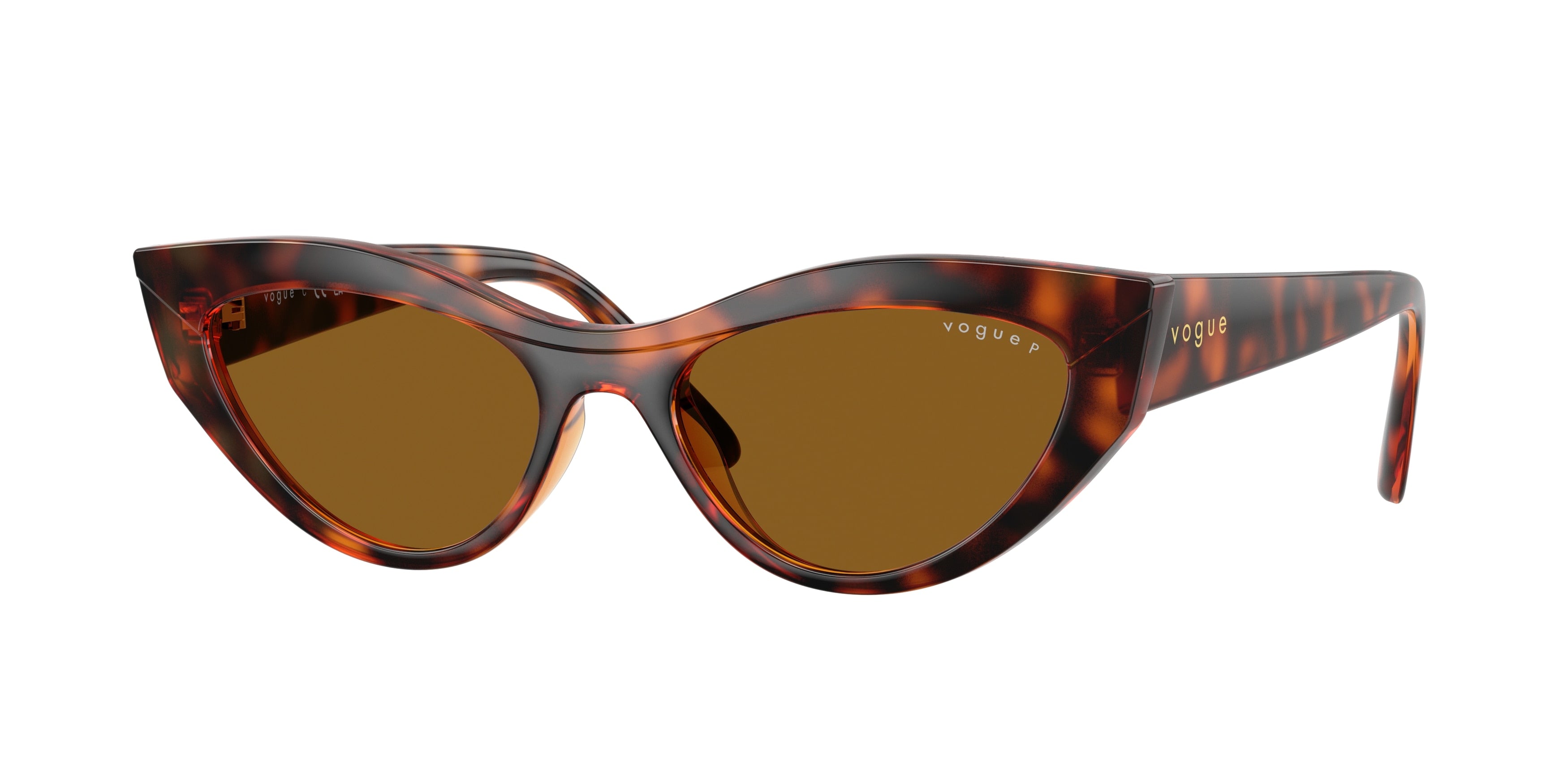 Vogue VO5637SU Cat Eye Sunglasses  W65683-Dark Havana 52-140-17 - Color Map Brown