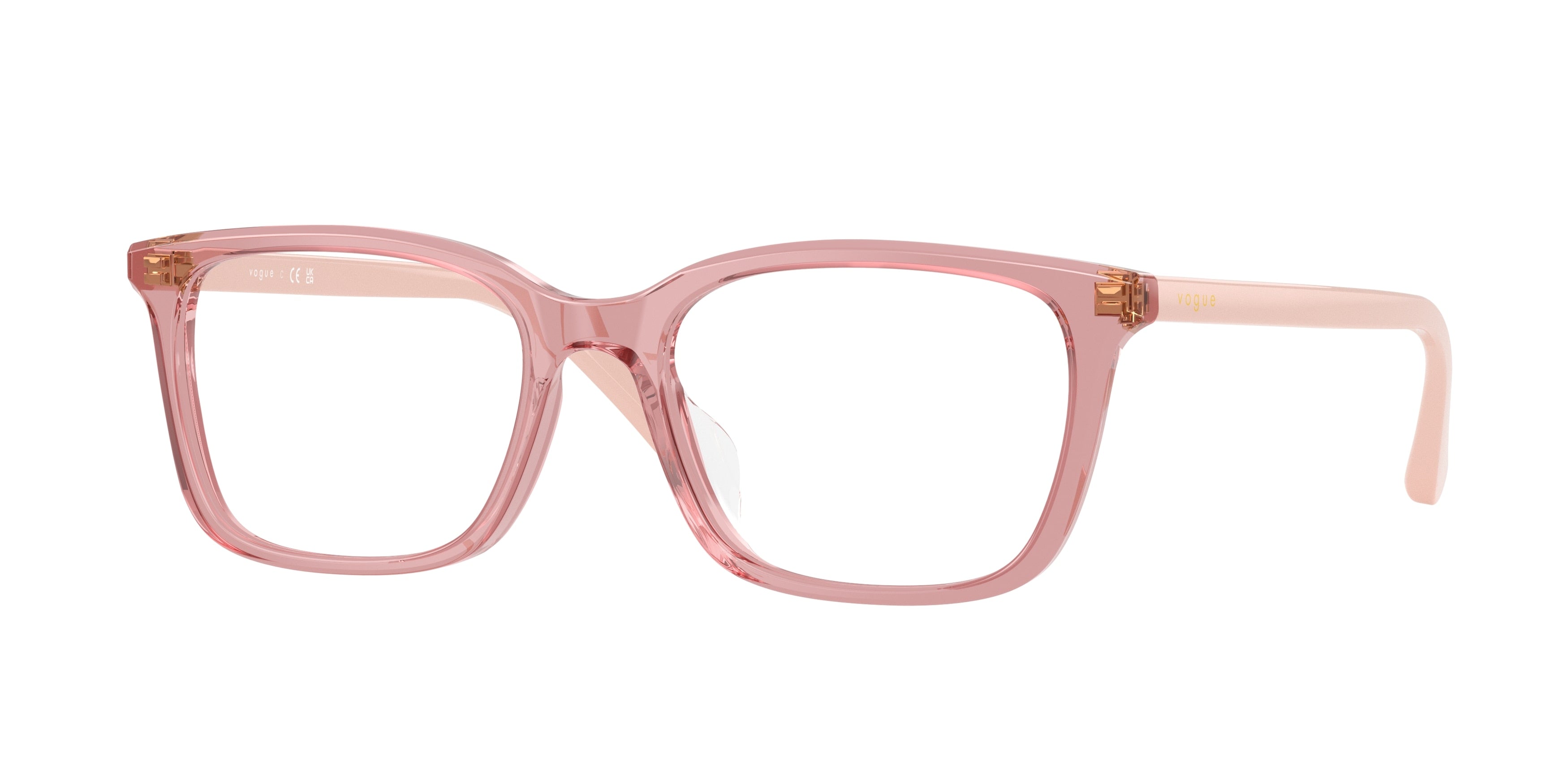 Vogue VO5643D Pillow Eyeglasses 2921-Transparent Pink 53-145-18 - Color Map Pink