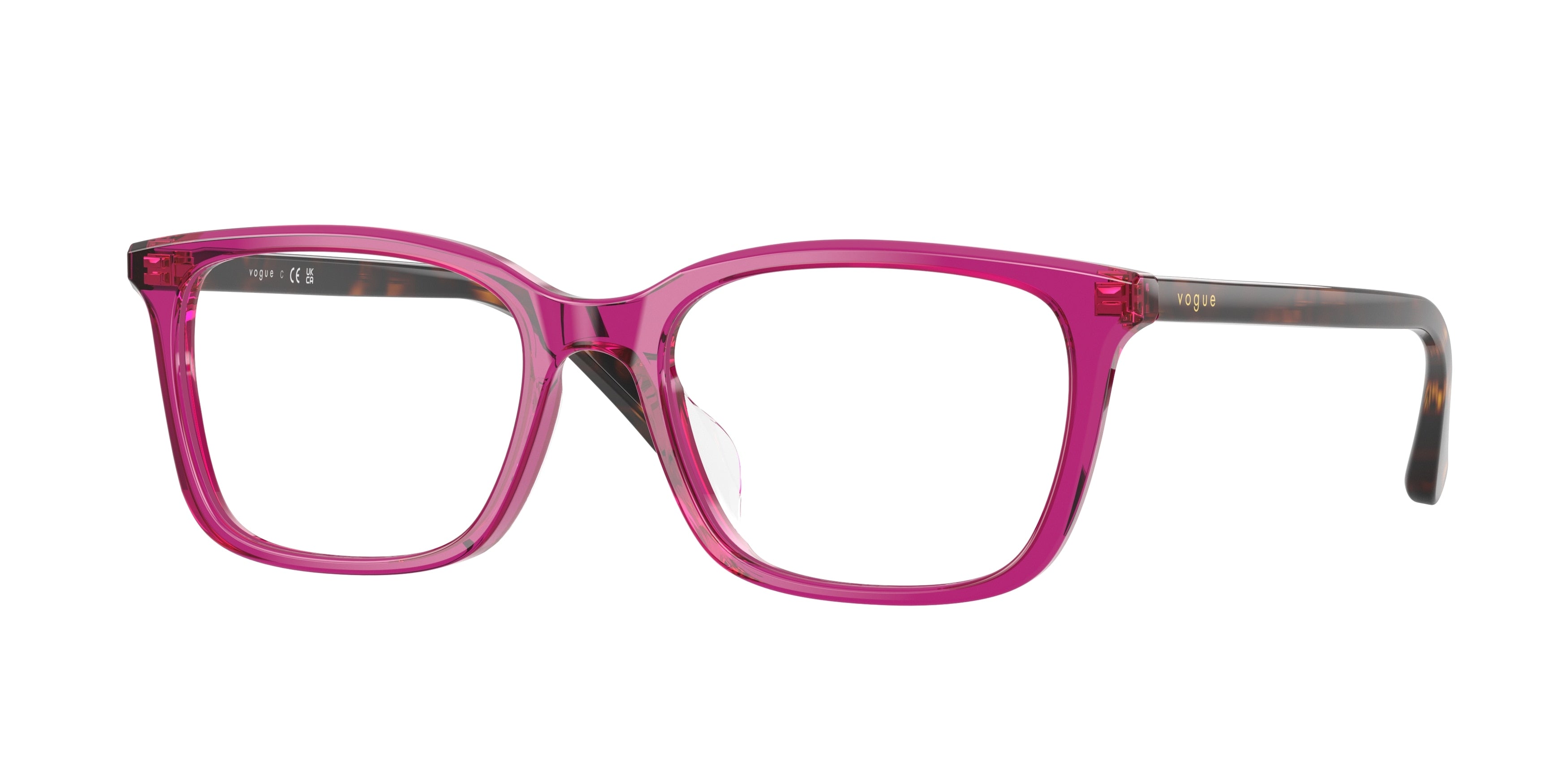 Vogue VO5643D Pillow Eyeglasses 3165-Transparent Violet 53-145-18 - Color Map Violet