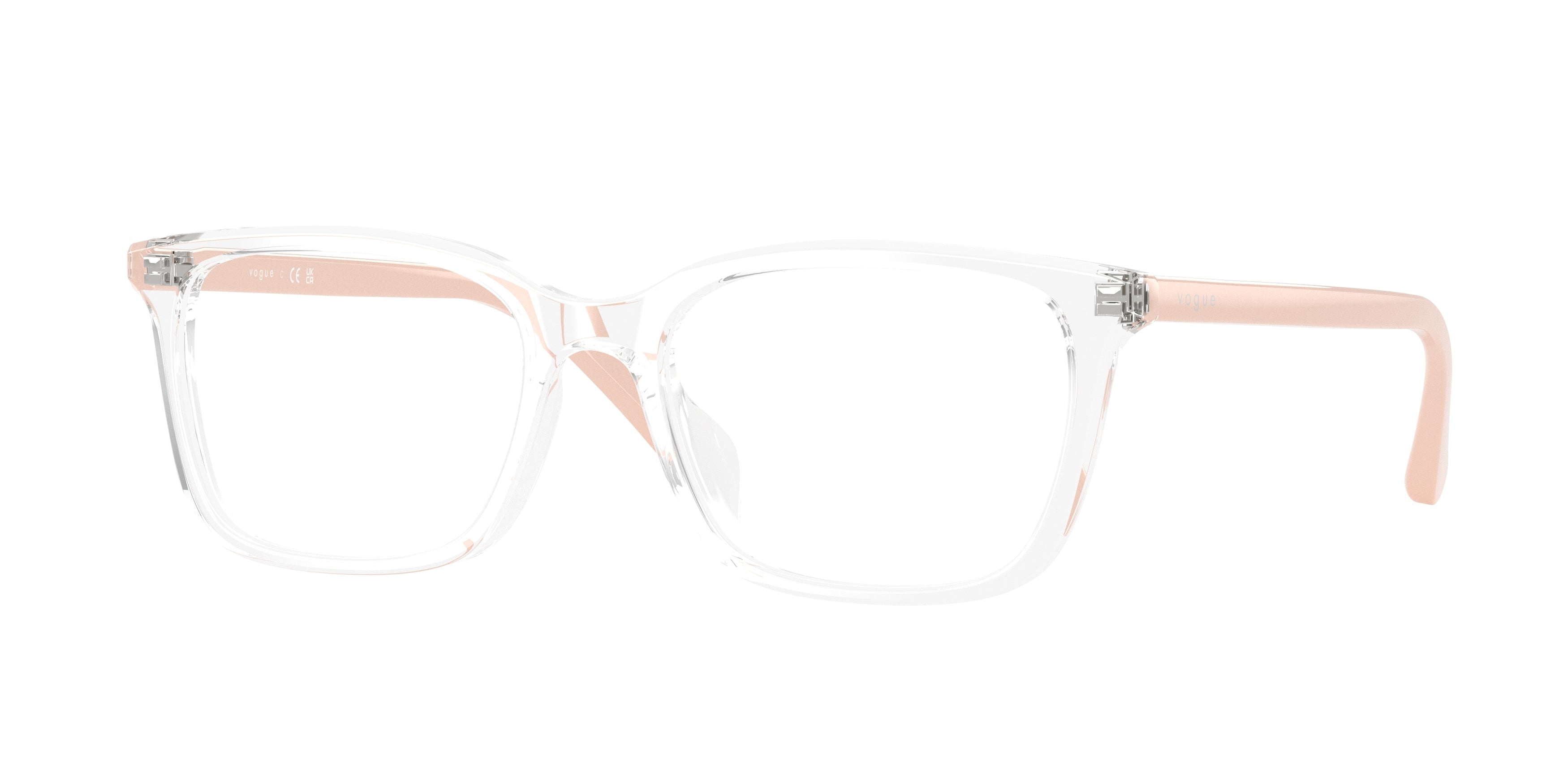Vogue VO5643D Pillow Eyeglasses W745-Transparent 53-145-18 - Color Map Transparent