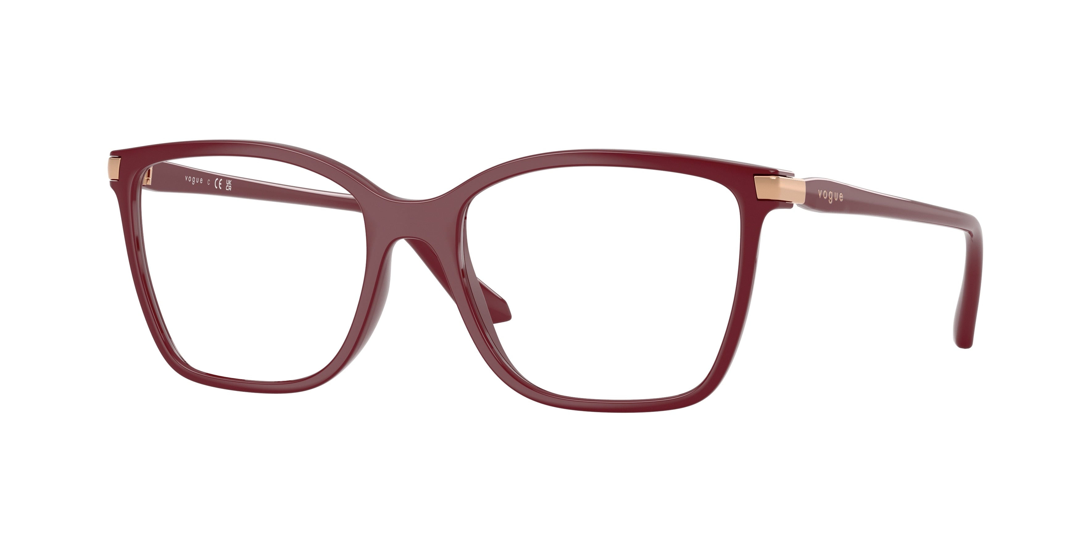 Vogue VO5654 Square Eyeglasses 2875-Full Cherry 51-140-17 - Color Map Red