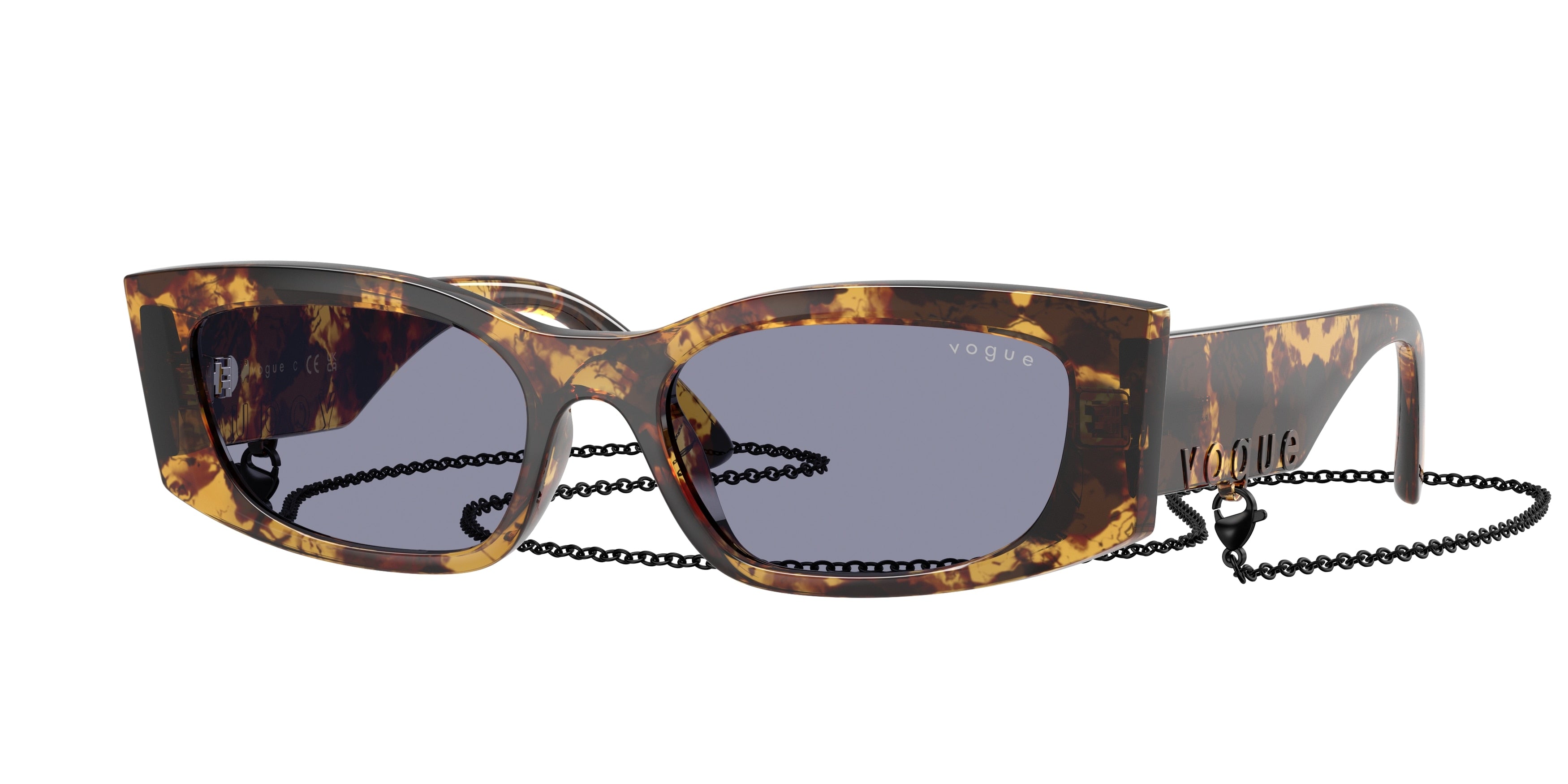 Vogue VO5655SU Pillow Sunglasses 3179/1-Honey Havana 53-140-17 - Color Map Tortoise
