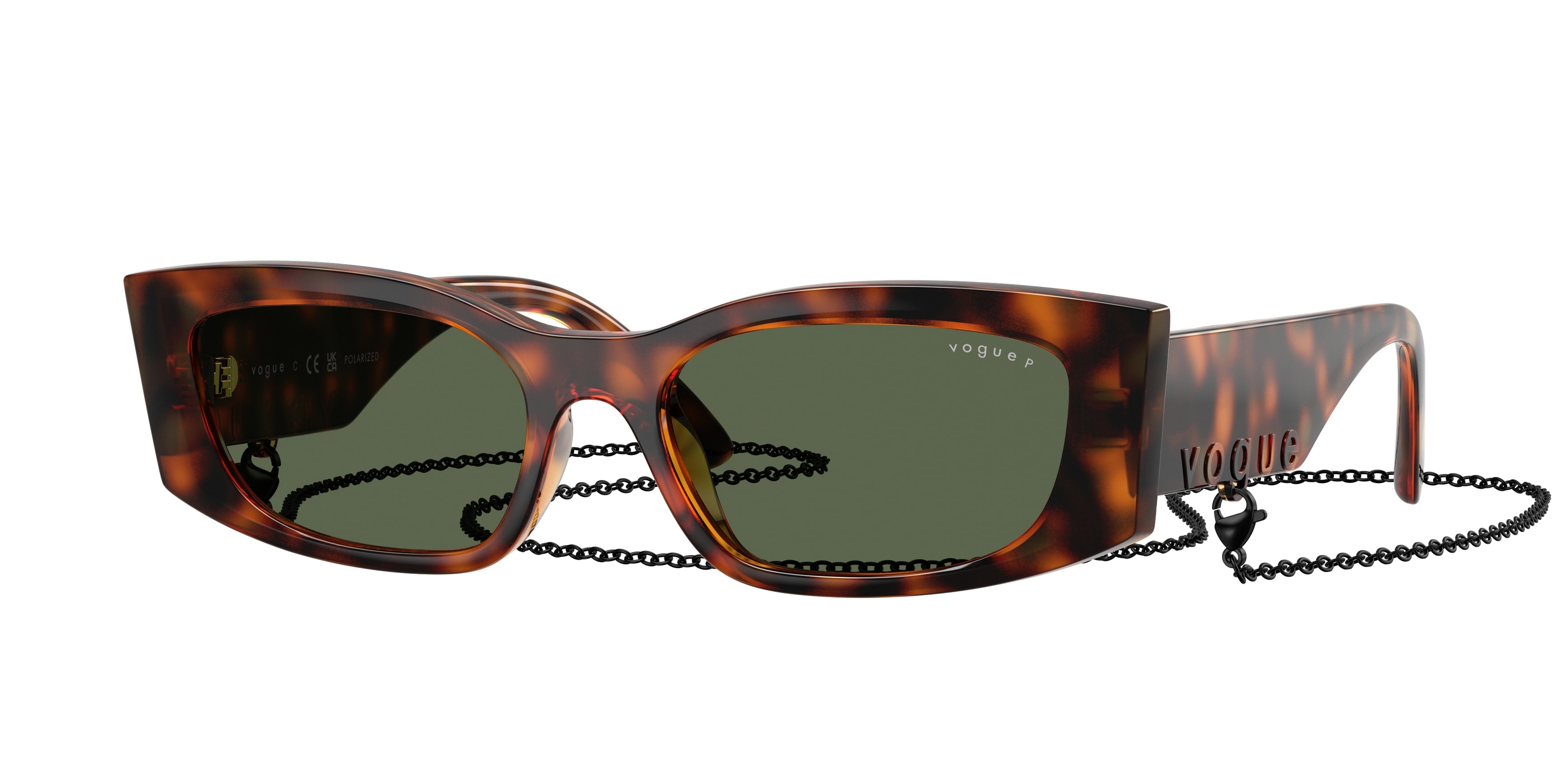 Vogue VO5655SU Pillow Sunglasses W6569A-Dark Havana 53-140-17 - Color Map Brown