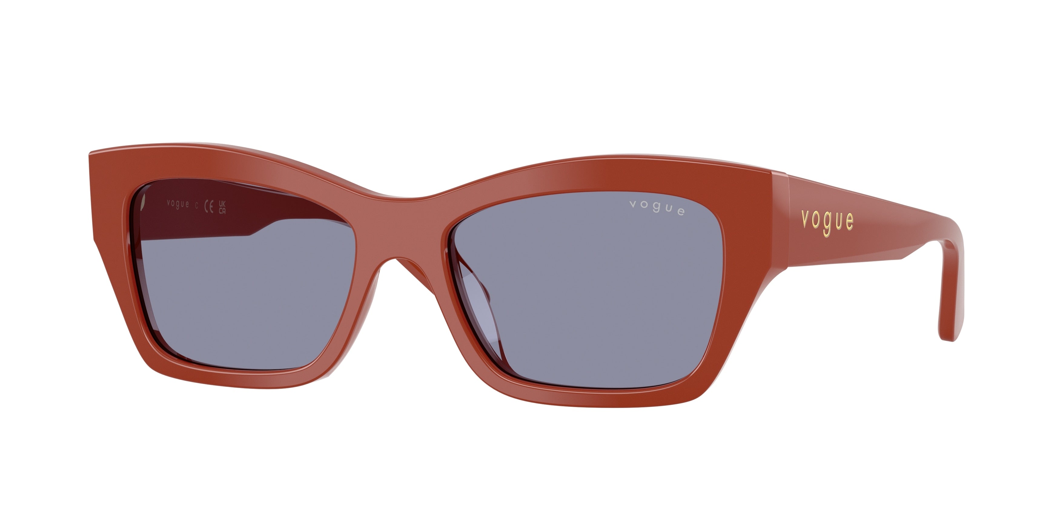 Vogue VO5658SU Butterfly Sunglasses 3244/1-Full Brick 53-140-17 - Color Map Brown