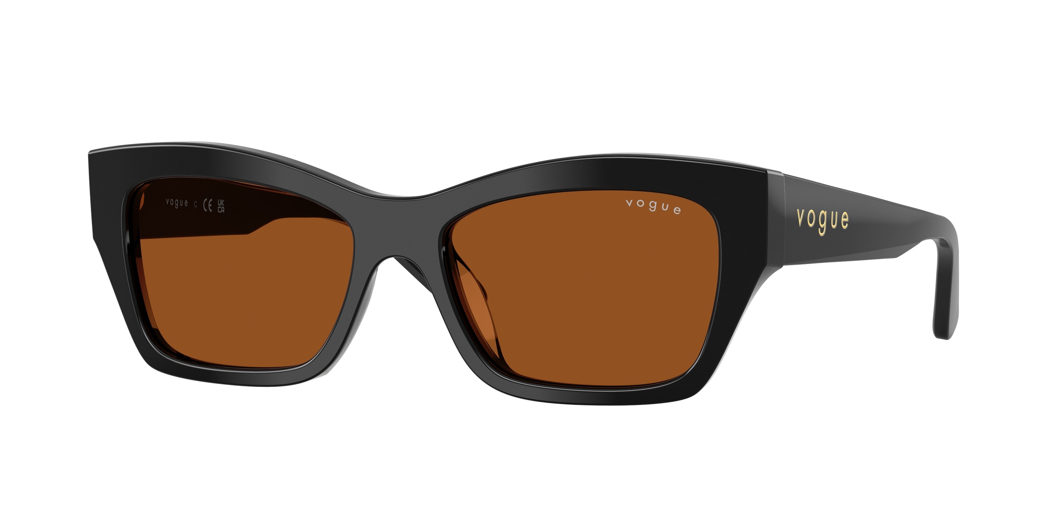 Vogue VO5658SU Butterfly Sunglasses W44/73-Black 53-140-17 - Color Map Black