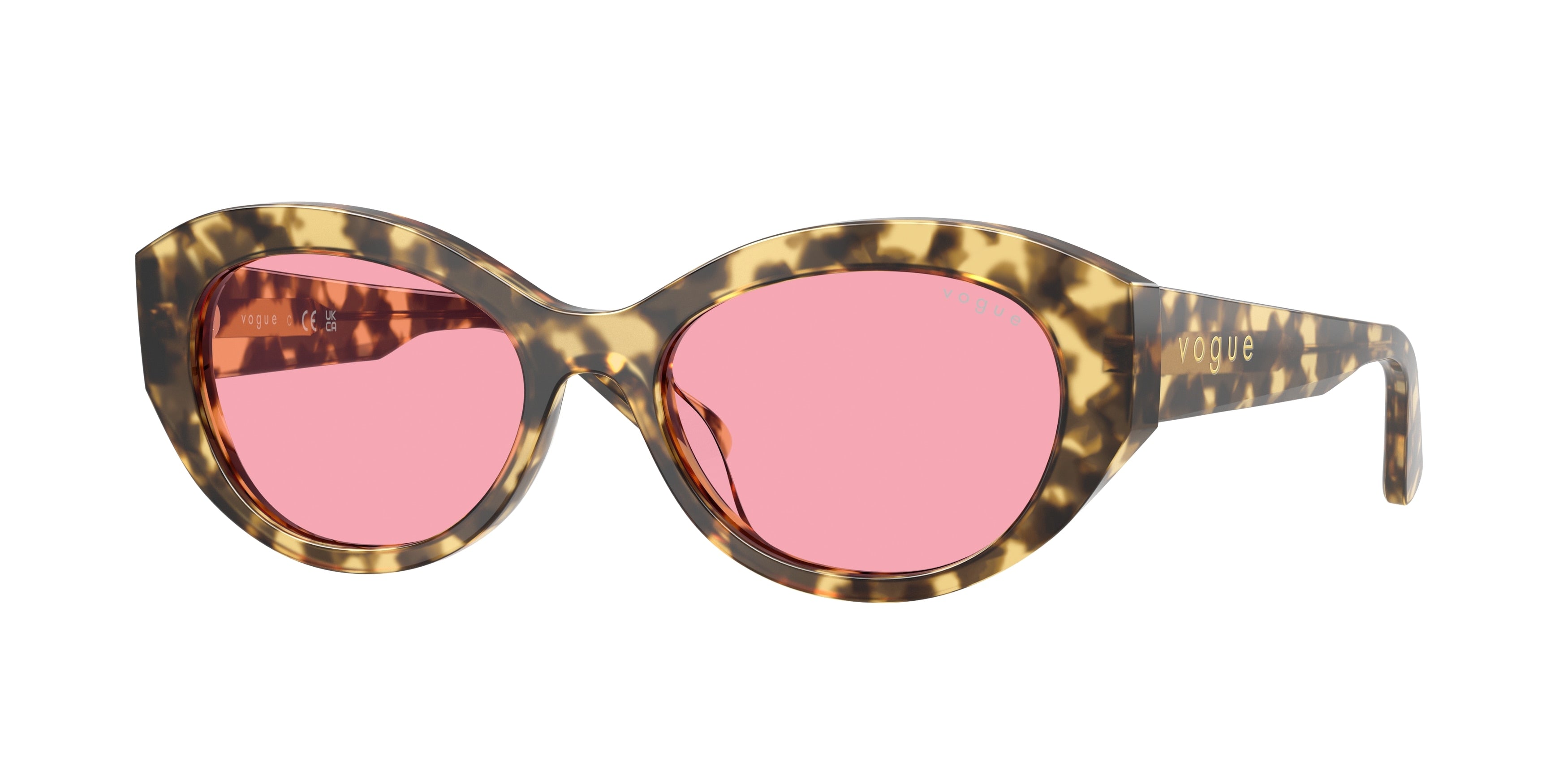 Vogue VO5659SU Irregular Sunglasses 324184-Brown Beige Tortoise 52-140-17 - Color Map Tortoise