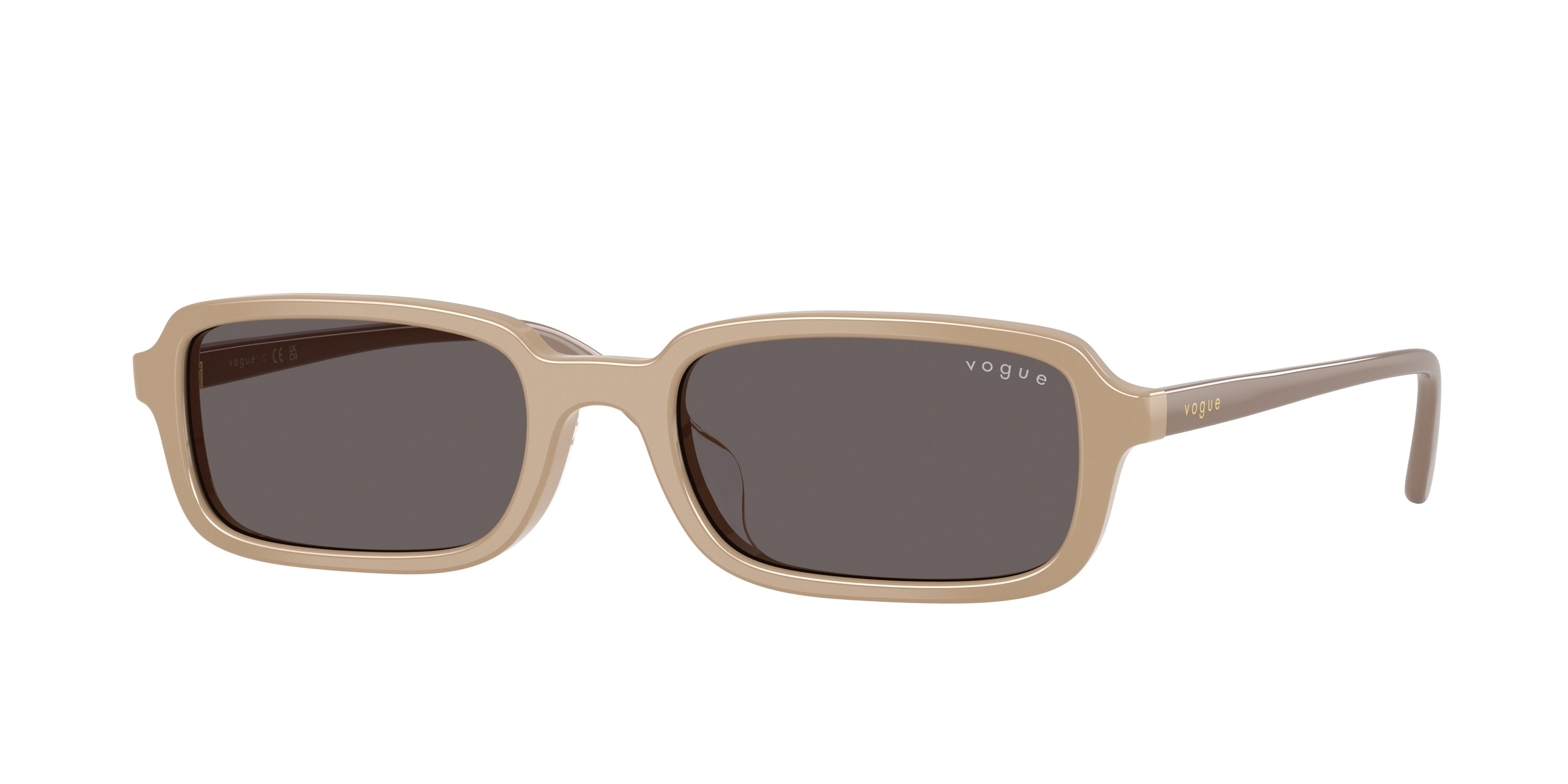 Vogue VO5666SF Pillow Sunglasses 326887-Full Beige 53-140-19 - Color Map Beige