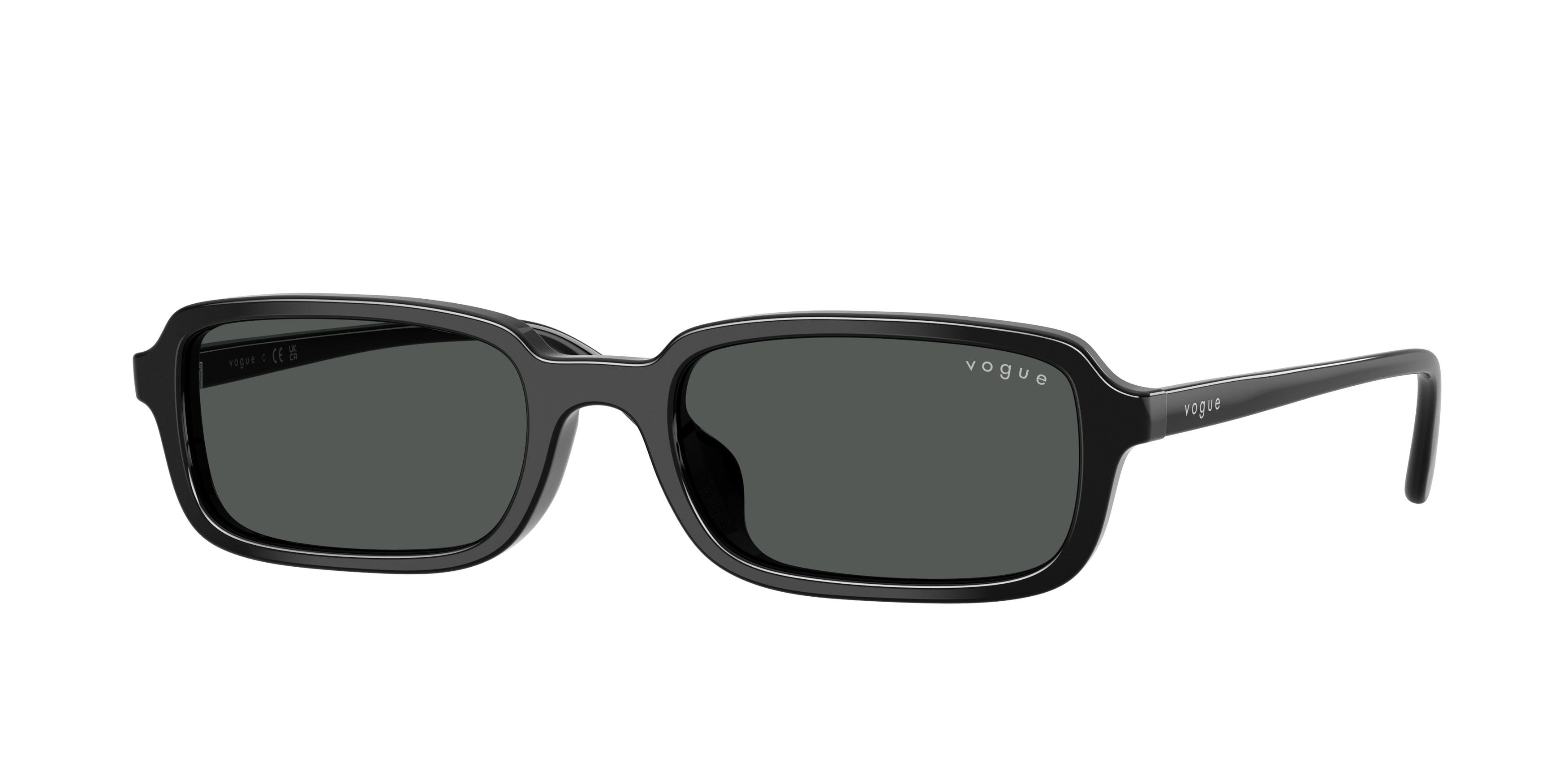 Vogue VO5666SF Pillow Sunglasses W44/87-Black 53-140-19 - Color Map Black