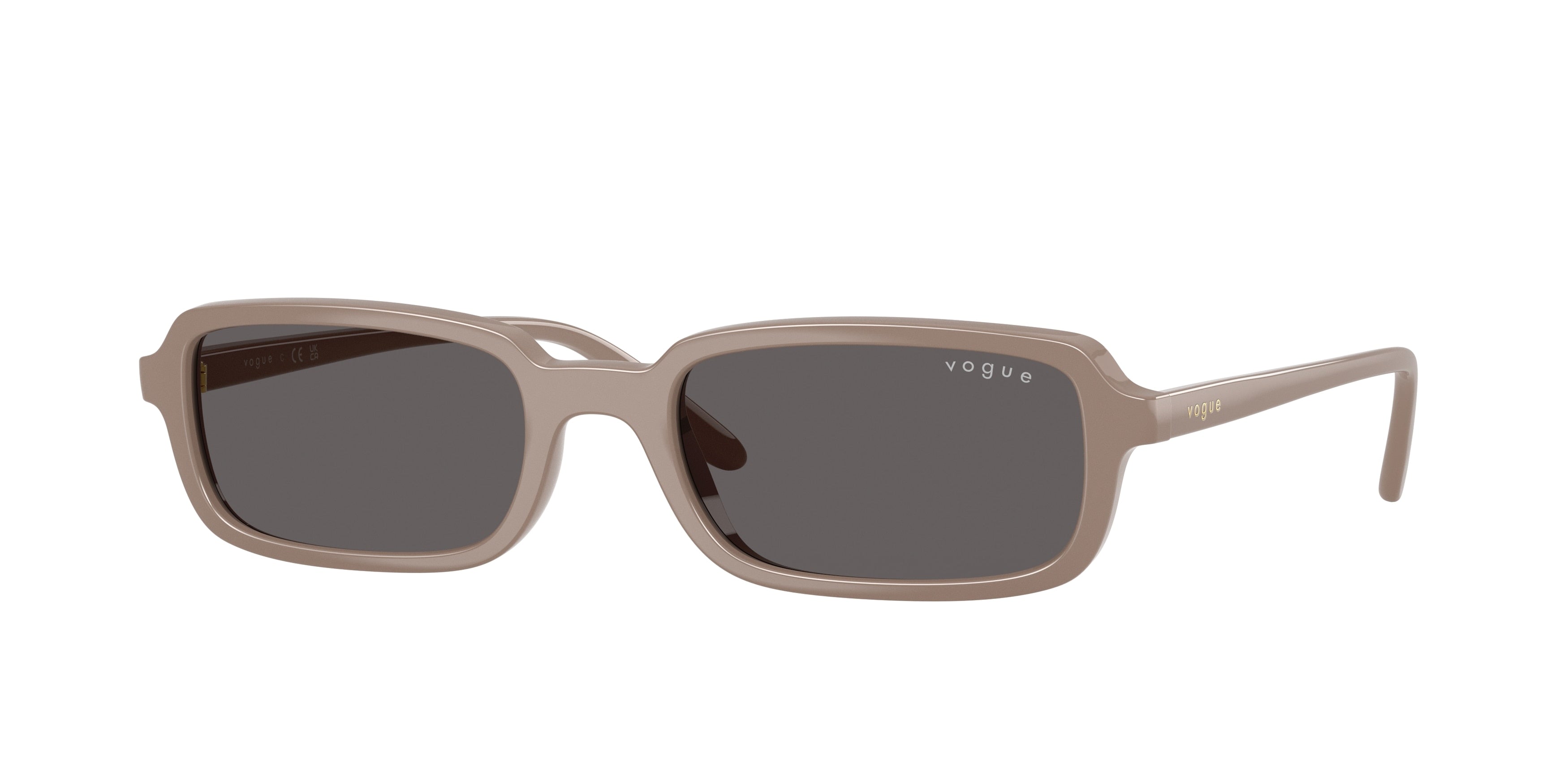 Vogue VO5666S Pillow Sunglasses 326187-Full Dark Beige 53-140-19 - Color Map Beige