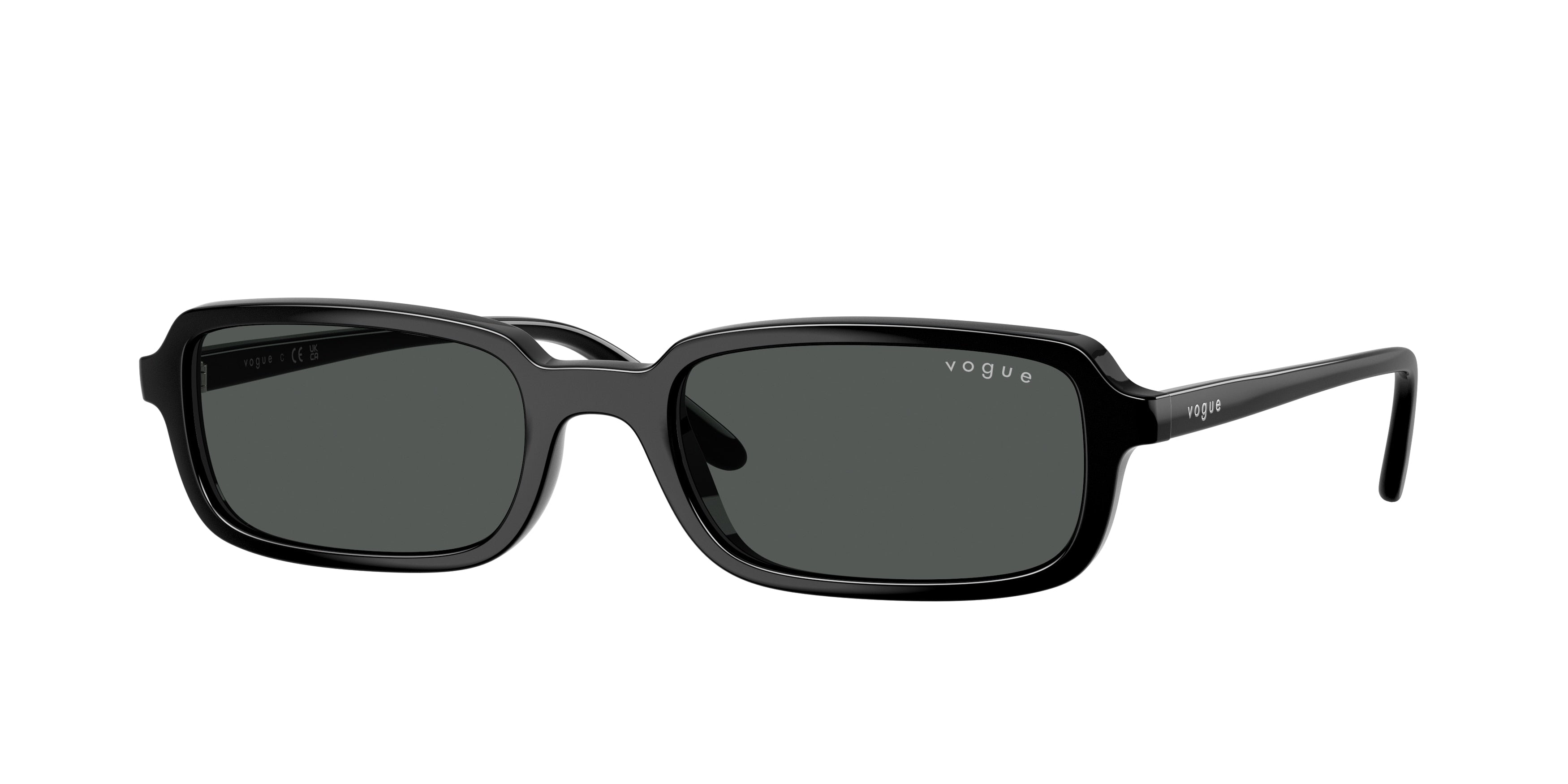 Vogue VO5666S Pillow Sunglasses W44/87-Black 53-140-19 - Color Map Black