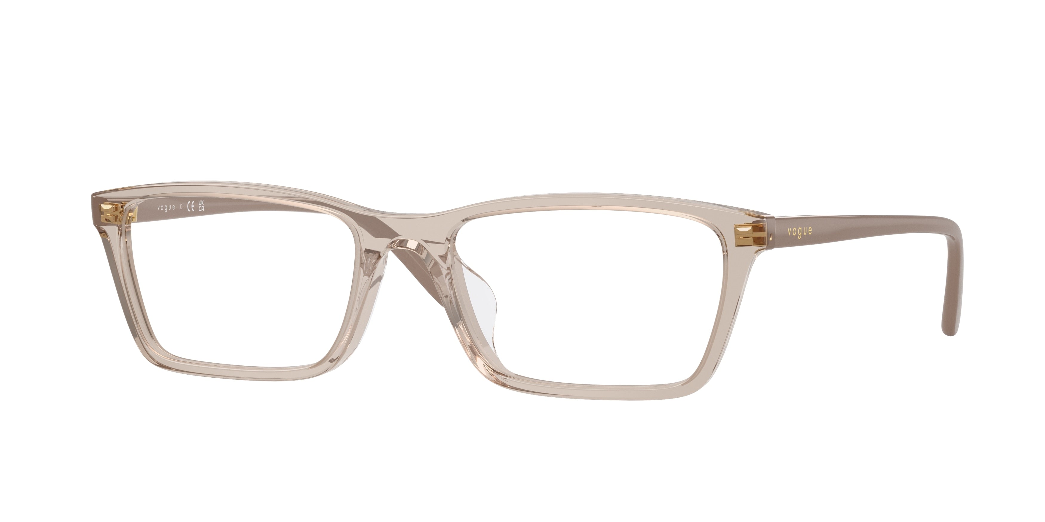 Vogue VO5667F Pillow Eyeglasses 2990-Transparent Caramel 54-140-18 - Color Map Brown