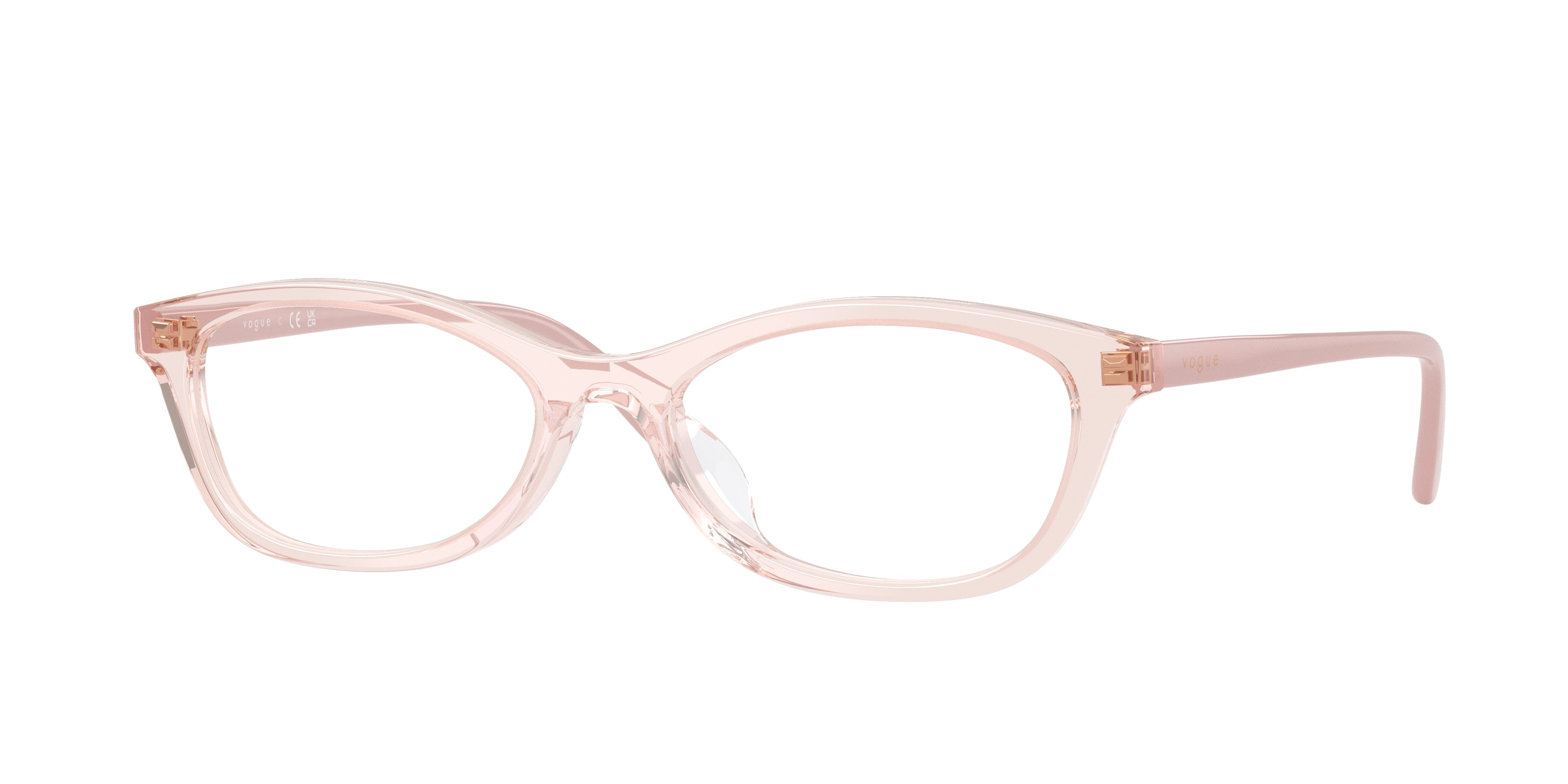 Vogue VO5668F Cat Eye Eyeglasses 2748-Transparent Pink 53-140-17 - Color Map Pink