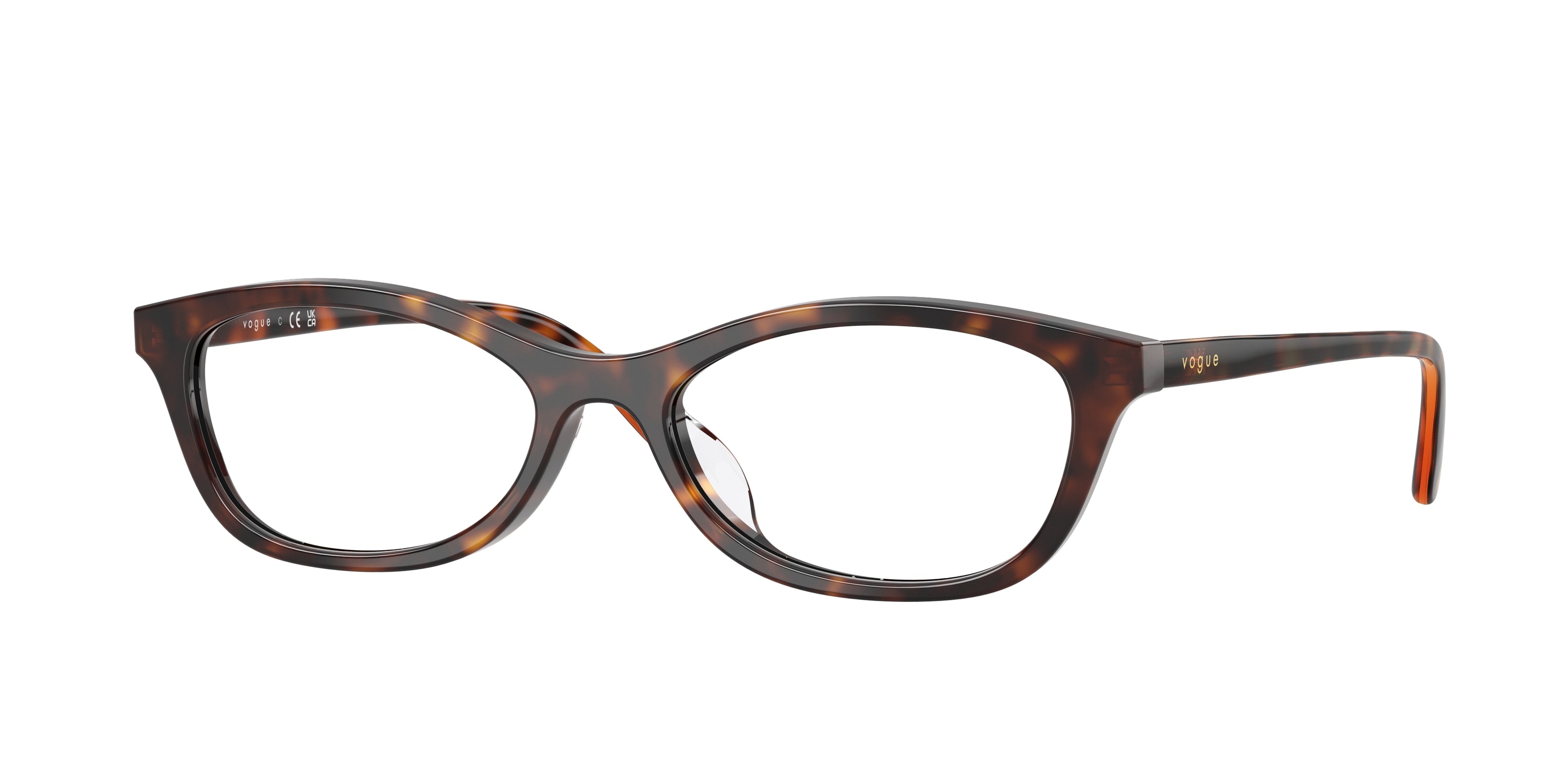 Vogue VO5668F Cat Eye Eyeglasses  W656-Dark Havana 53-140-17 - Color Map Brown