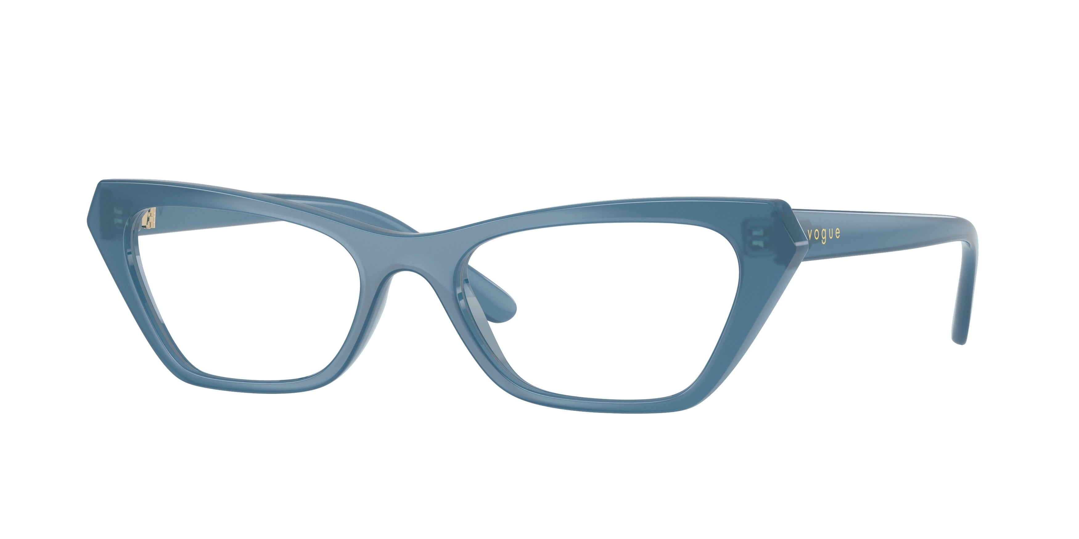 Vogue VO5670 Cat Eye Eyeglasses 3036-Opaline Blue 53-140-18 - Color Map Blue
