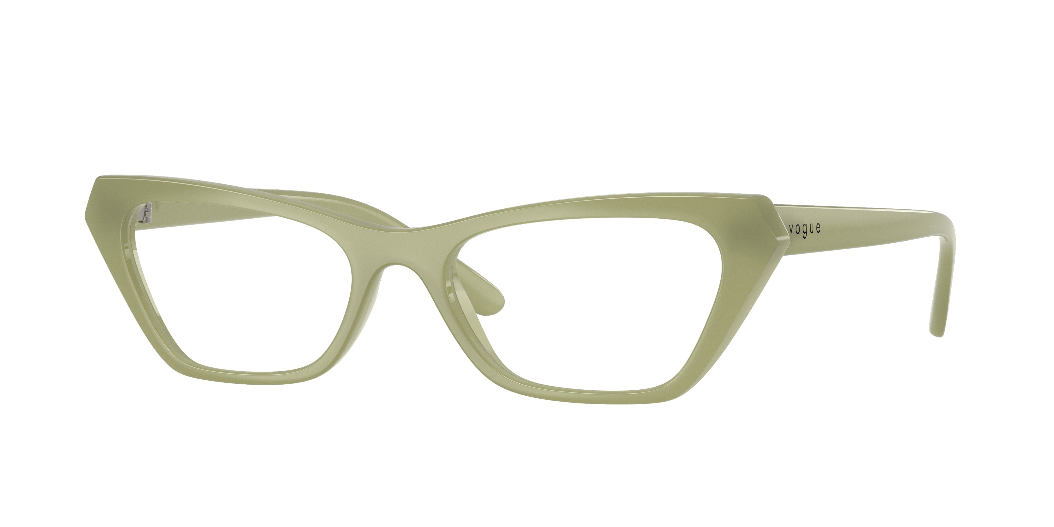 Vogue VO5670 Cat Eye Eyeglasses 3254-Opaline Green 53-140-18 - Color Map Green