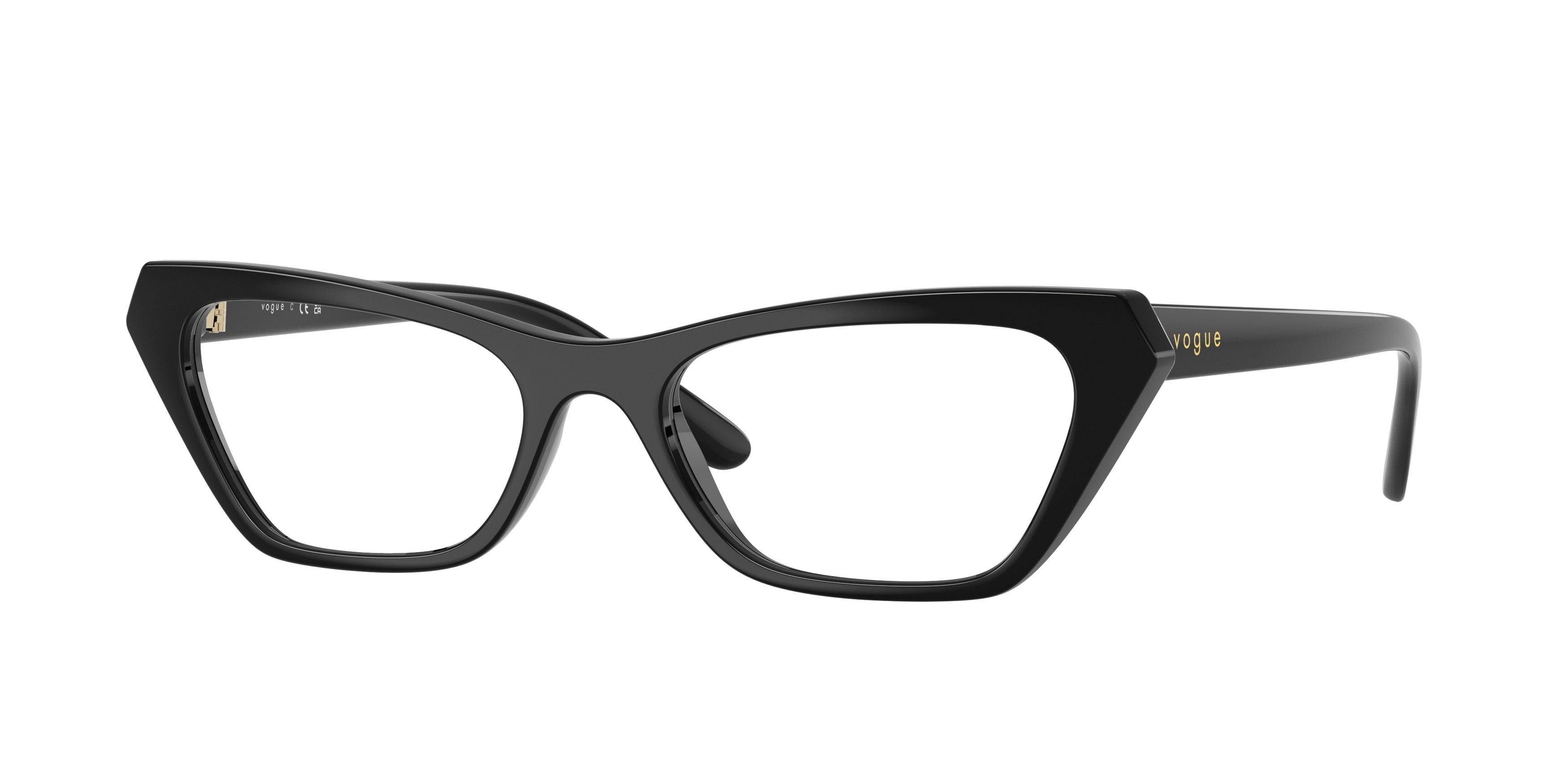 Vogue VO5670 Cat Eye Eyeglasses W44-Black 53-140-18 - Color Map Black