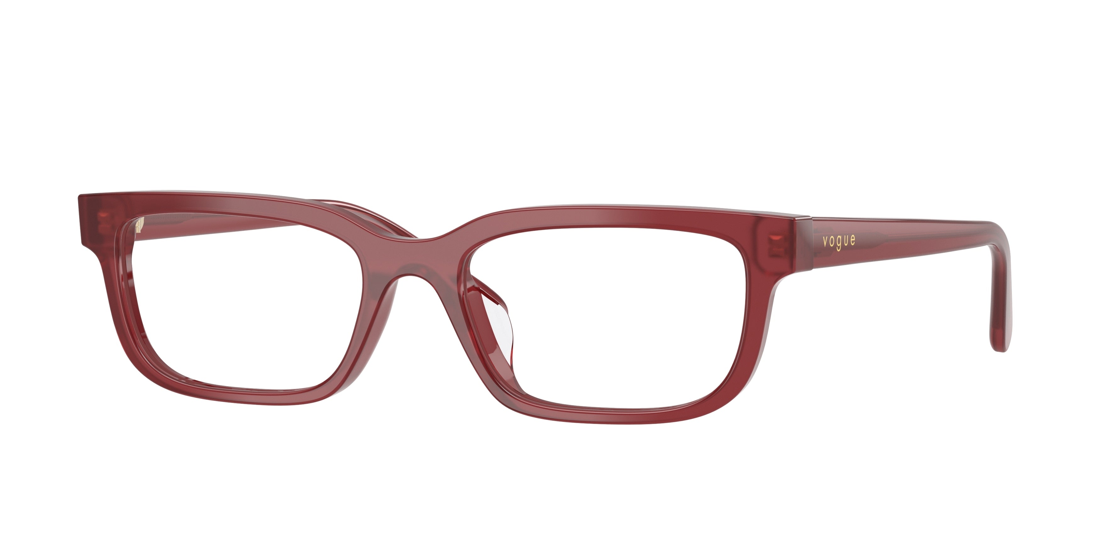 Vogue VO5671F Rectangle Eyeglasses 3255-Opaline Bordeaux 53-145-18 - Color Map Red