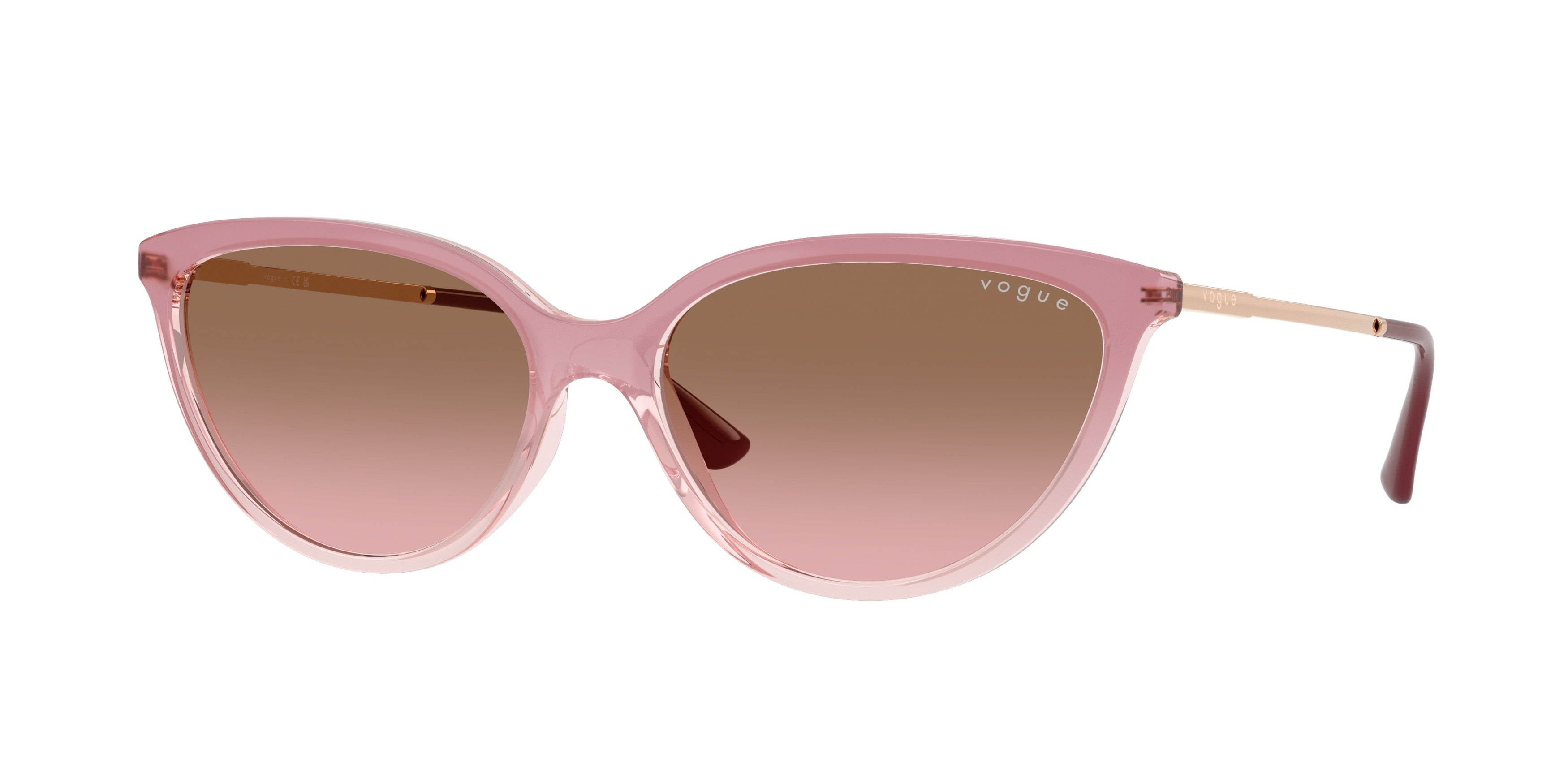 Vogue VO5672S Cat Eye Sunglasses 325814-Gradient Pink/Transparent Pink 57-140-16 - Color Map Pink