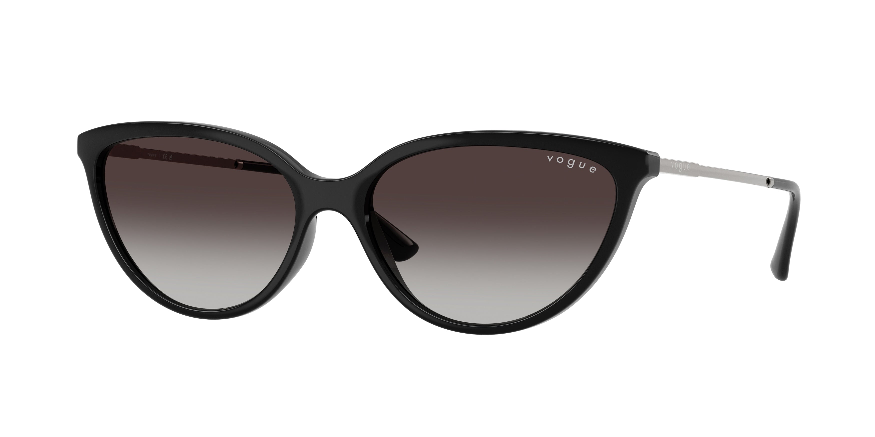 Vogue VO5672S Cat Eye Sunglasses W44/8G-Black 57-140-16 - Color Map Black
