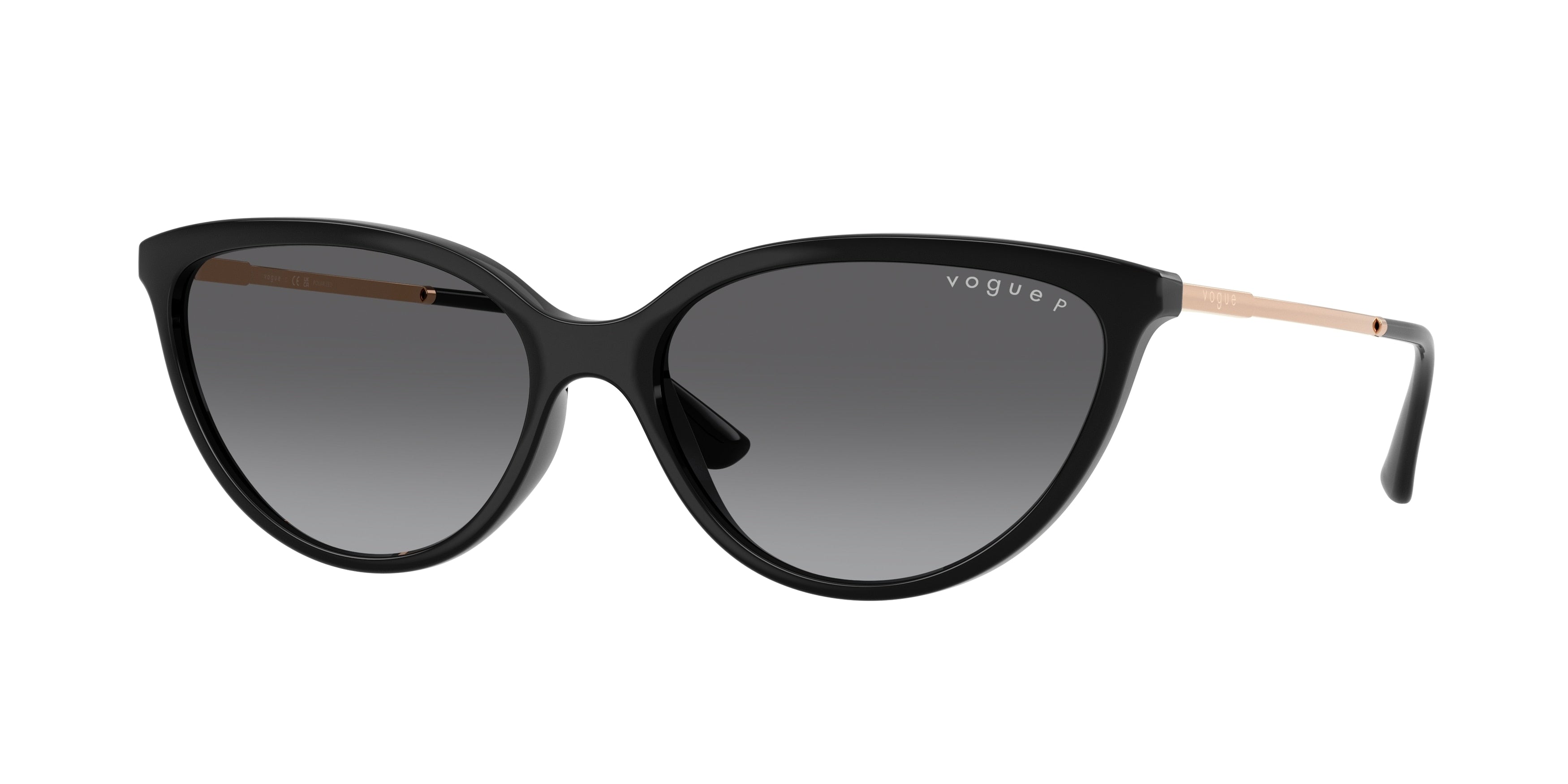 Vogue VO5672S Cat Eye Sunglasses W44/T3-Black 57-140-16 - Color Map Black