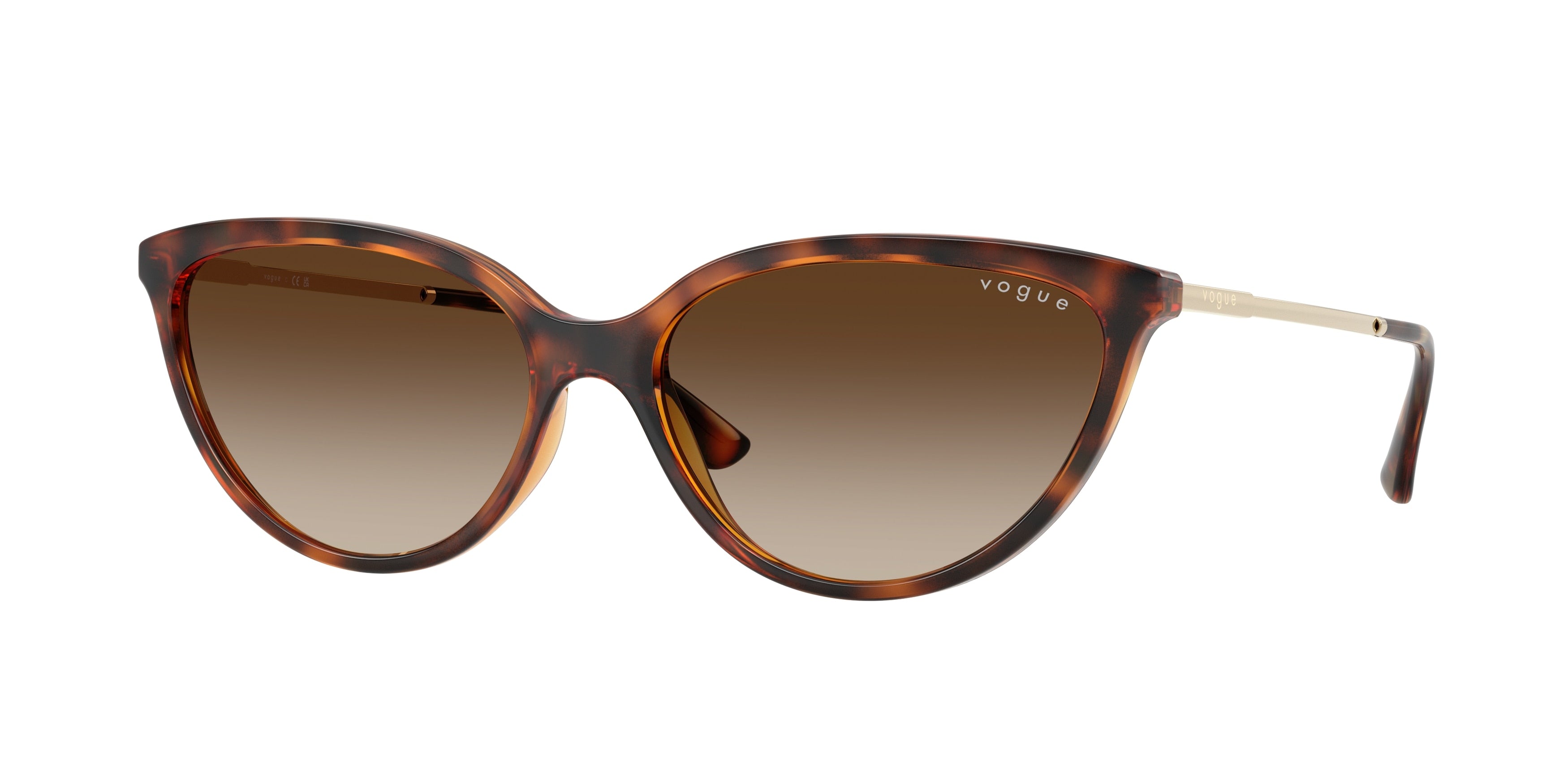 Vogue VO5672S Cat Eye Sunglasses W65613-Dark Havana 57-140-16 - Color Map Brown