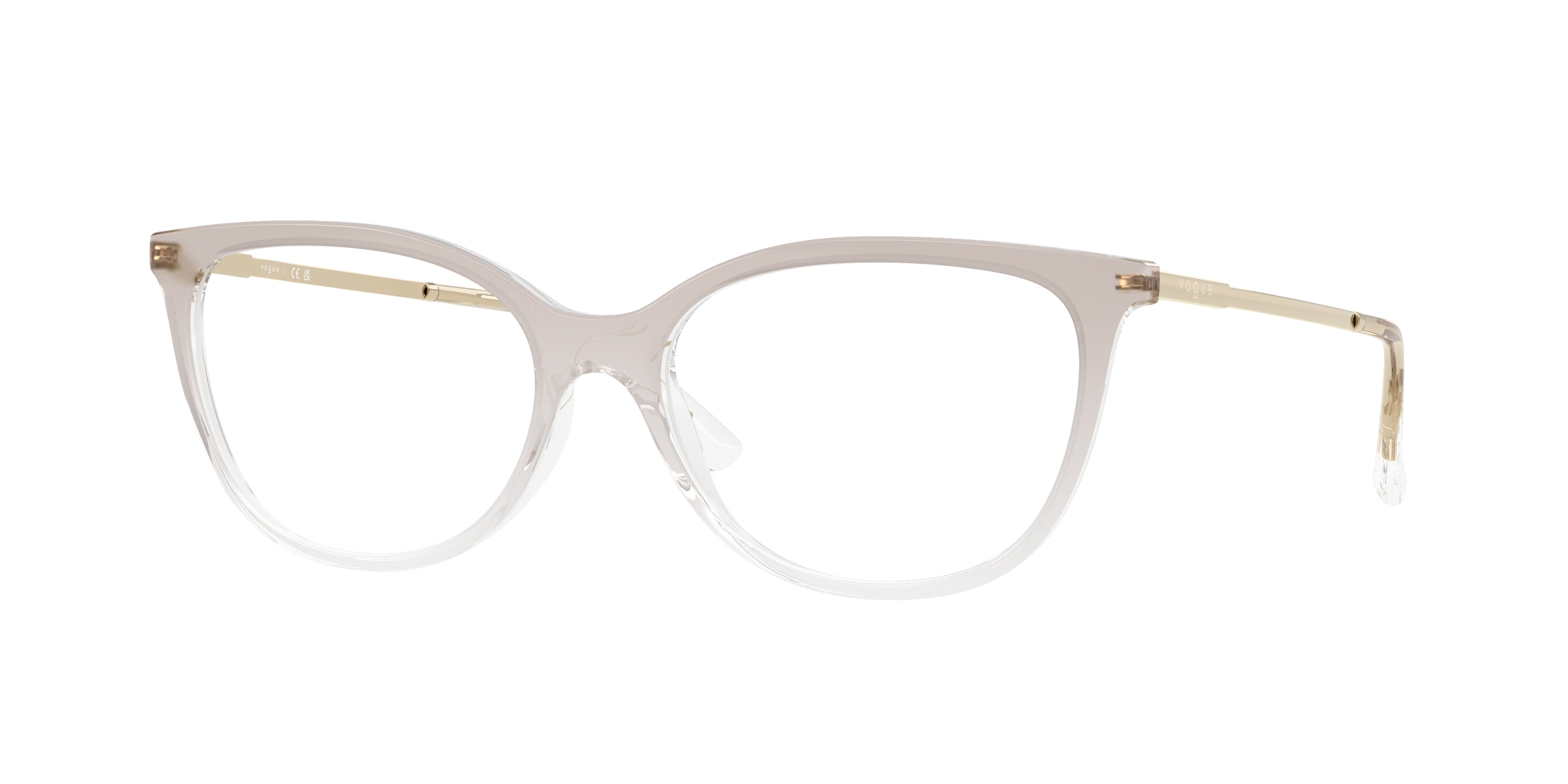 Vogue VO5673 Oval Eyeglasses 2736-Transparent Gradient Brown 54-140-16 - Color Map Brown