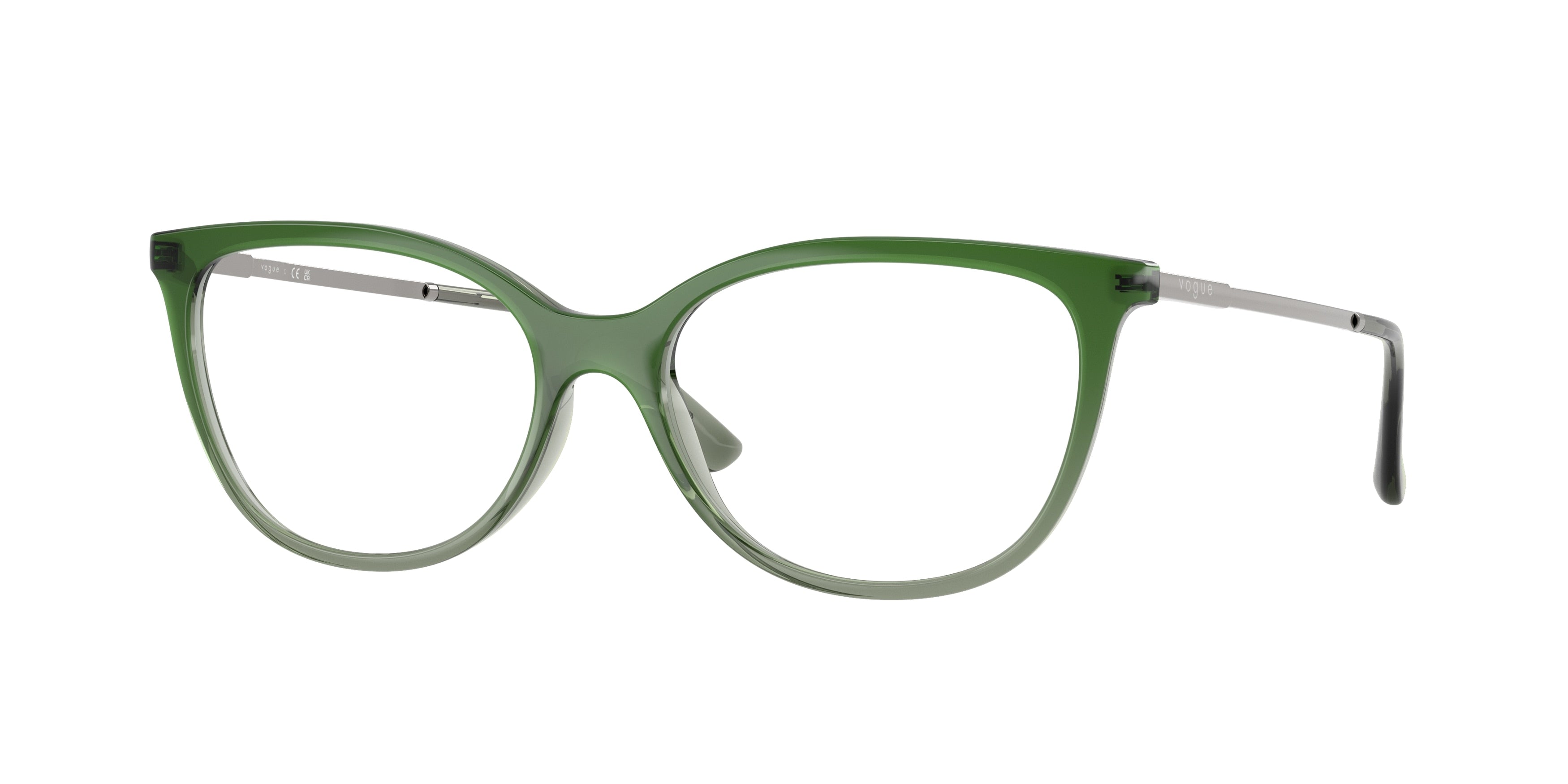 Vogue VO5673 Oval Eyeglasses 3259-Gradient Green/Transparent Green 54-140-16 - Color Map Green