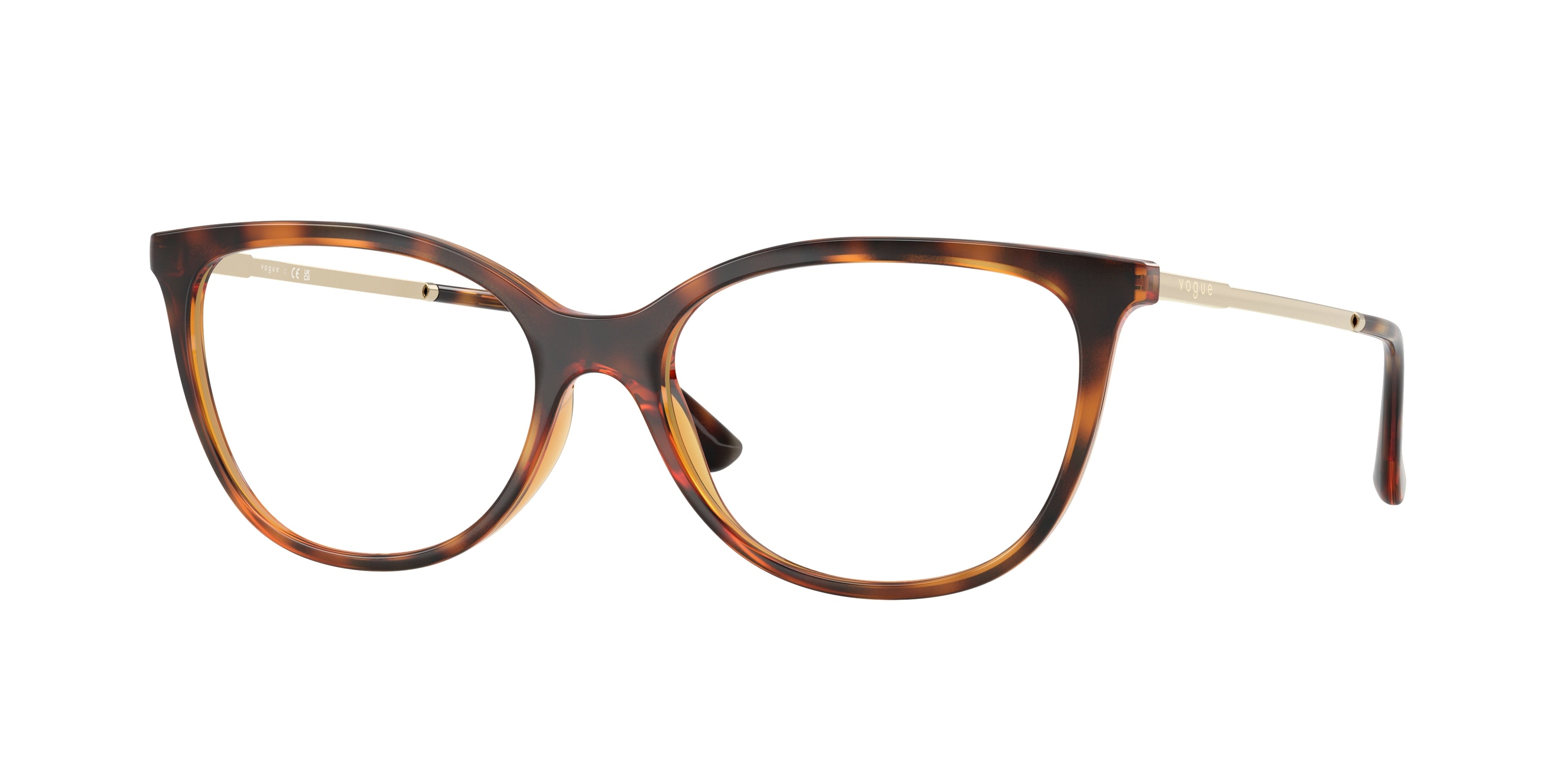 Vogue VO5673 Oval Eyeglasses W656-Dark Havana 54-140-16 - Color Map Brown