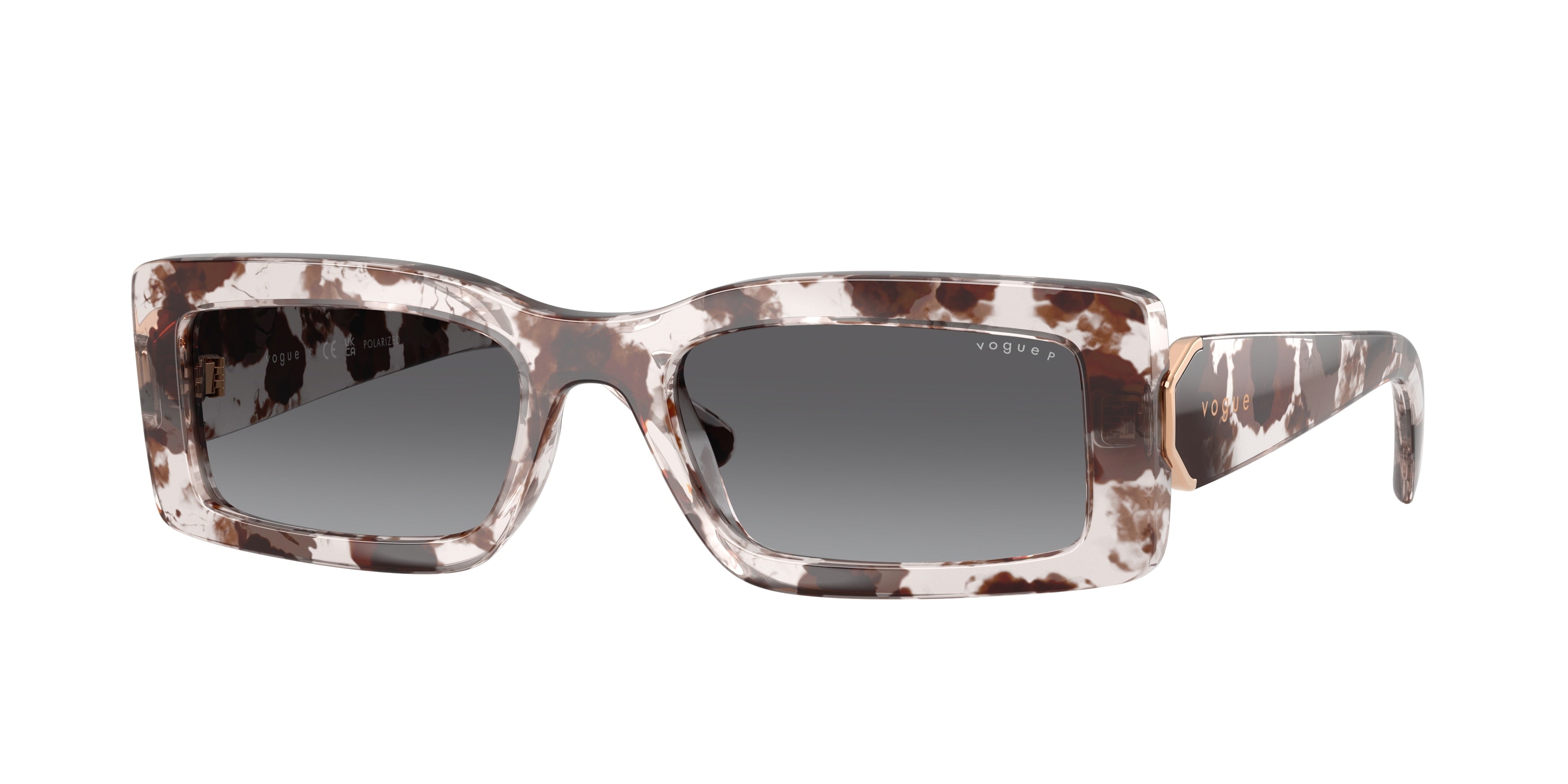 Vogue VO5674S Rectangle Sunglasses 3218T3-Grey Havana 53-135-19 - Color Map Tortoise