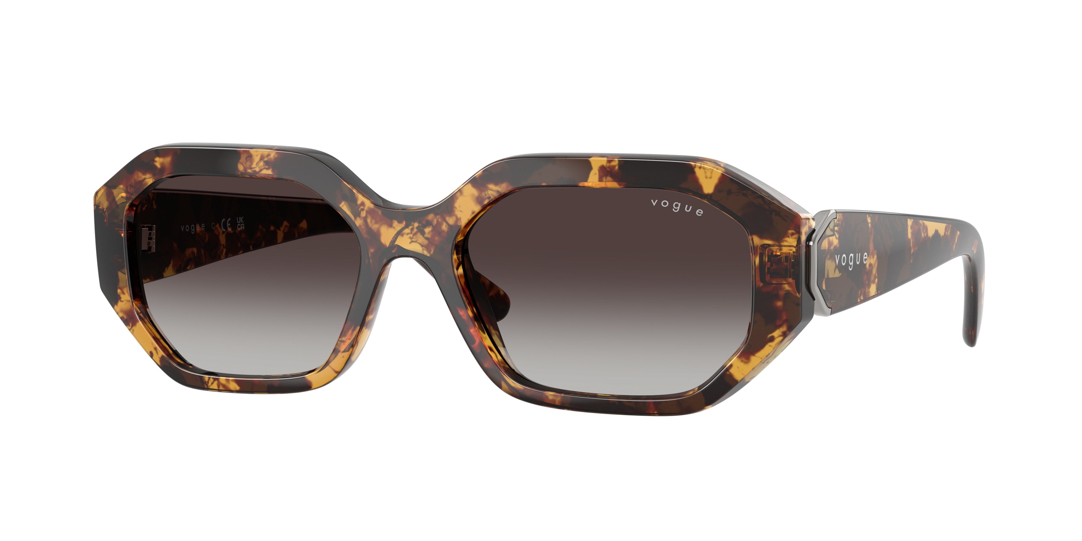 Vogue VO5675S Irregular Sunglasses 31798G-Honey Havana 54-135-18 - Color Map Tortoise