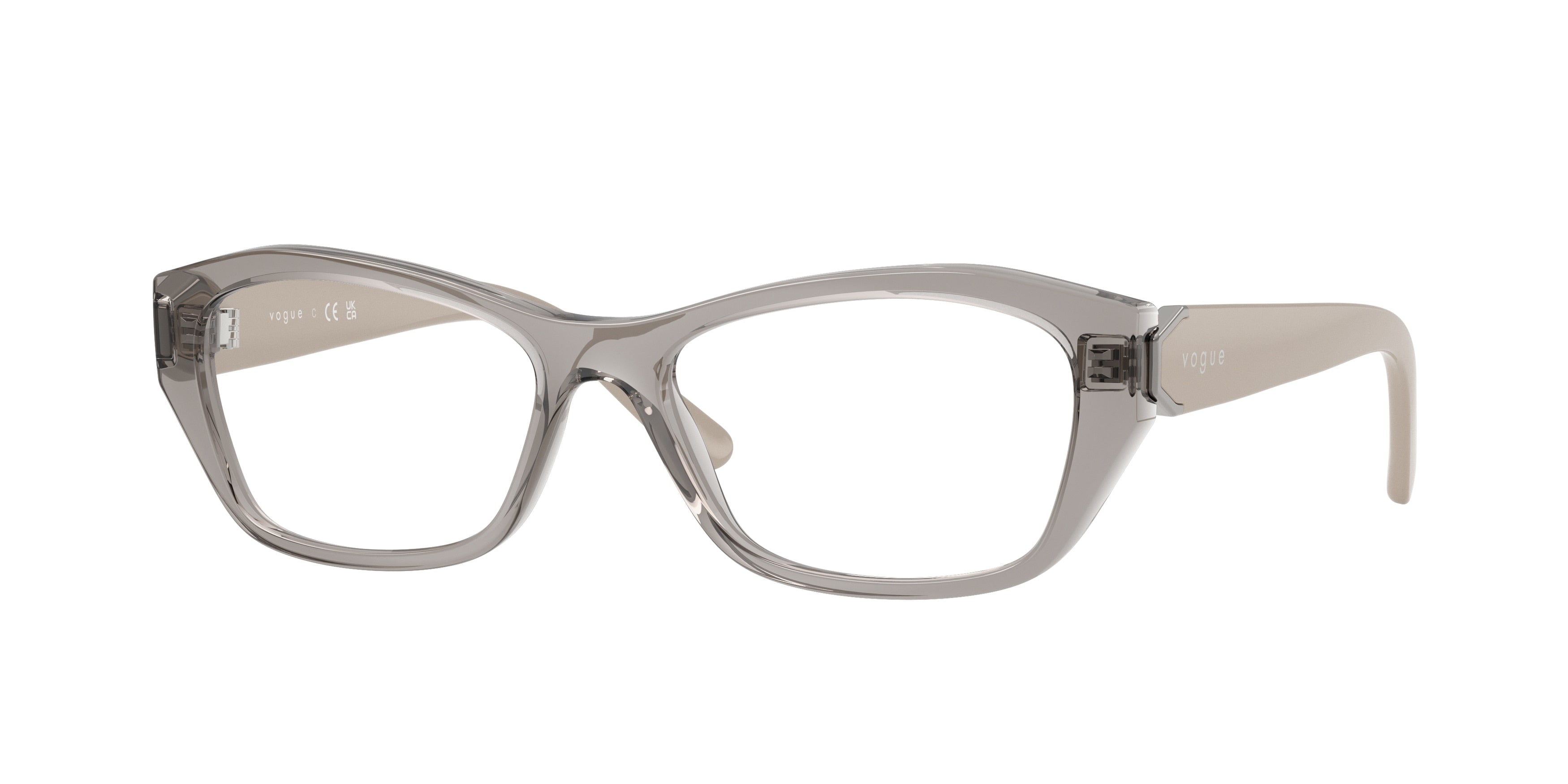 Vogue VO5676 Irregular Eyeglasses 2726-Transparent Grey 53-135-16 - Color Map Grey