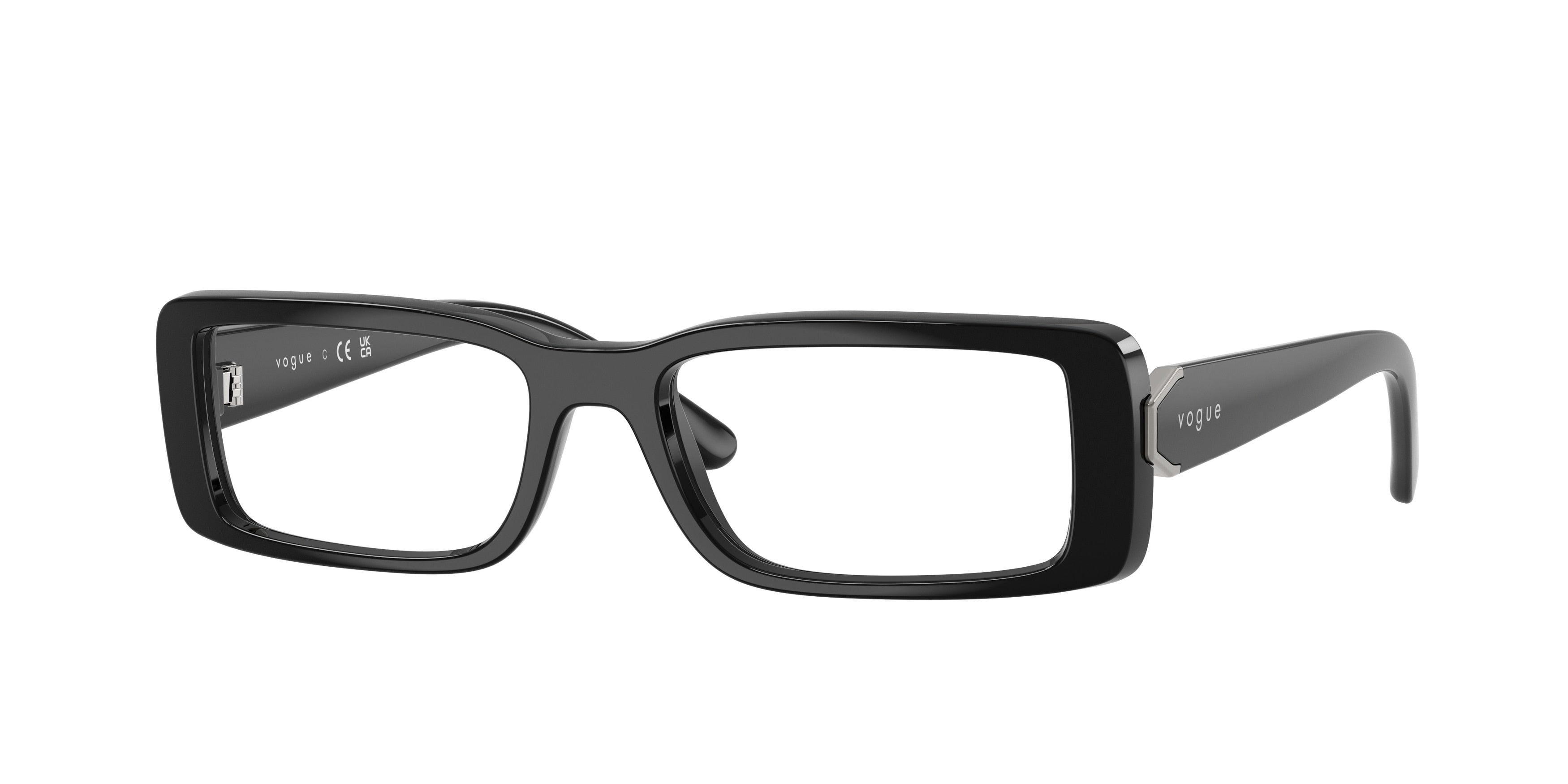 Vogue VO5677 Rectangle Eyeglasses W44-Black 52-135-17 - Color Map Black