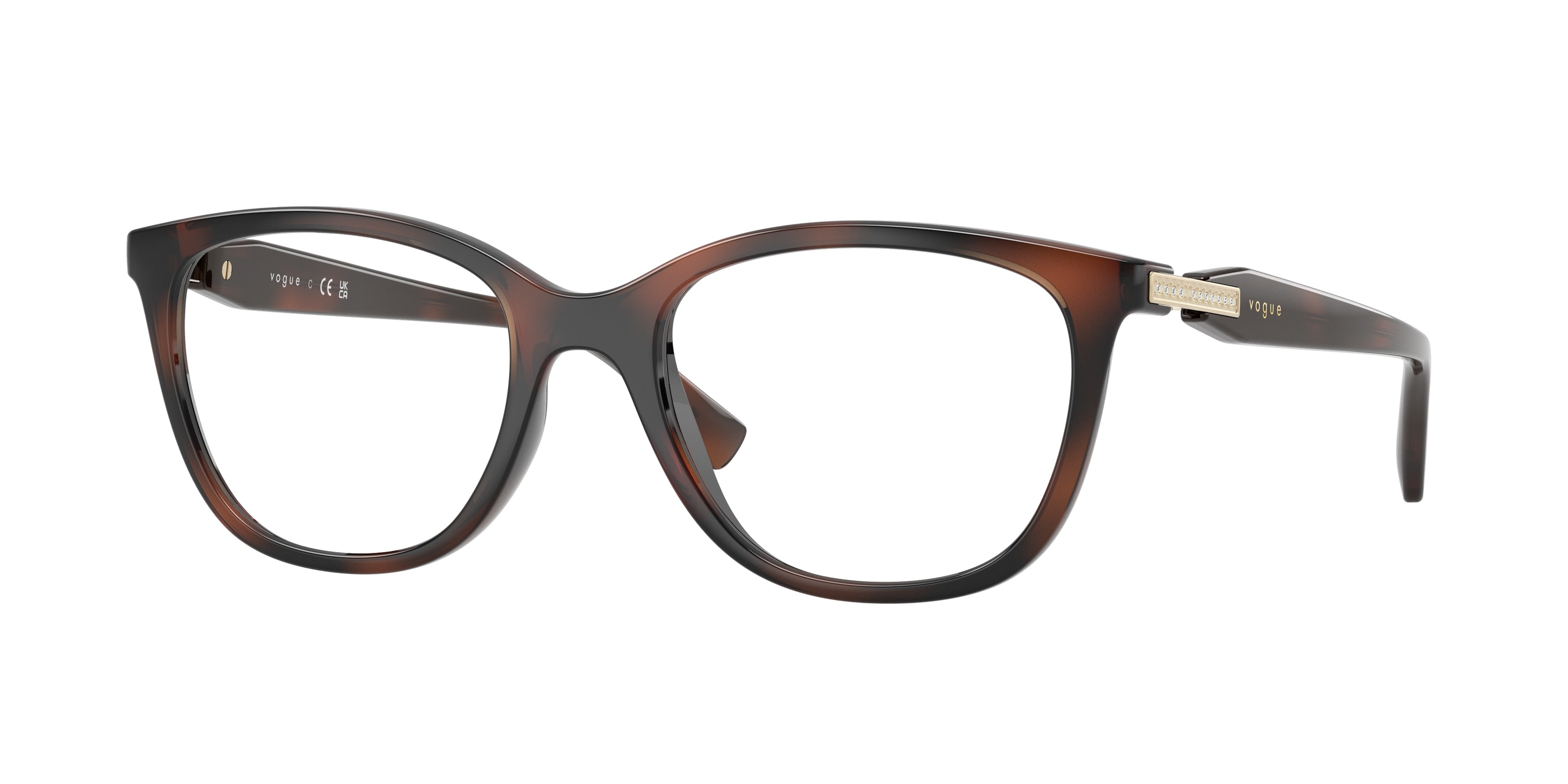 Vogue VO5679B Phantos Eyeglasses 2386-Brown Havana 53-140-19 - Color Map Brown