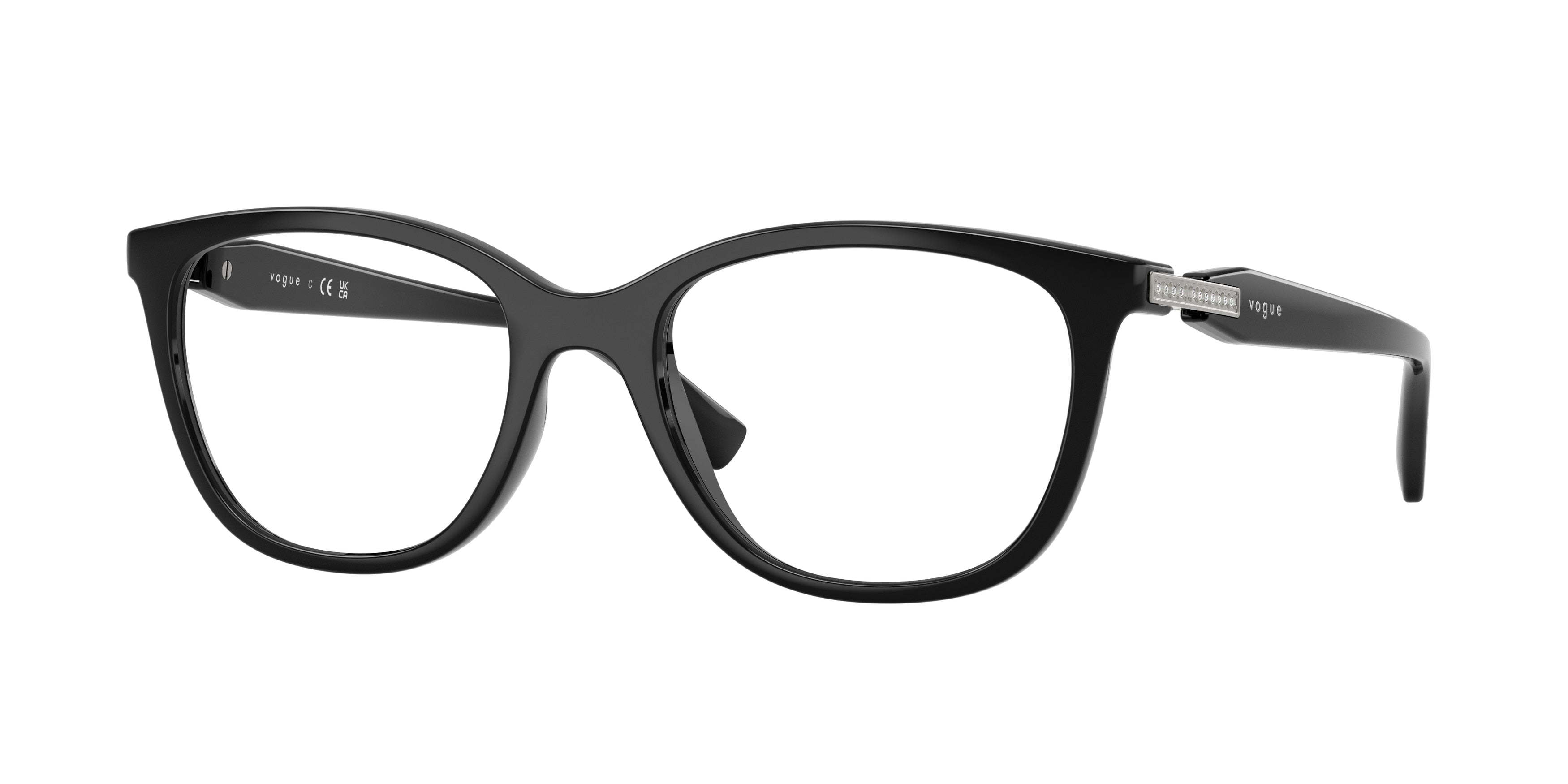 Vogue VO5679B Phantos Eyeglasses W44-Black 53-140-19 - Color Map Black