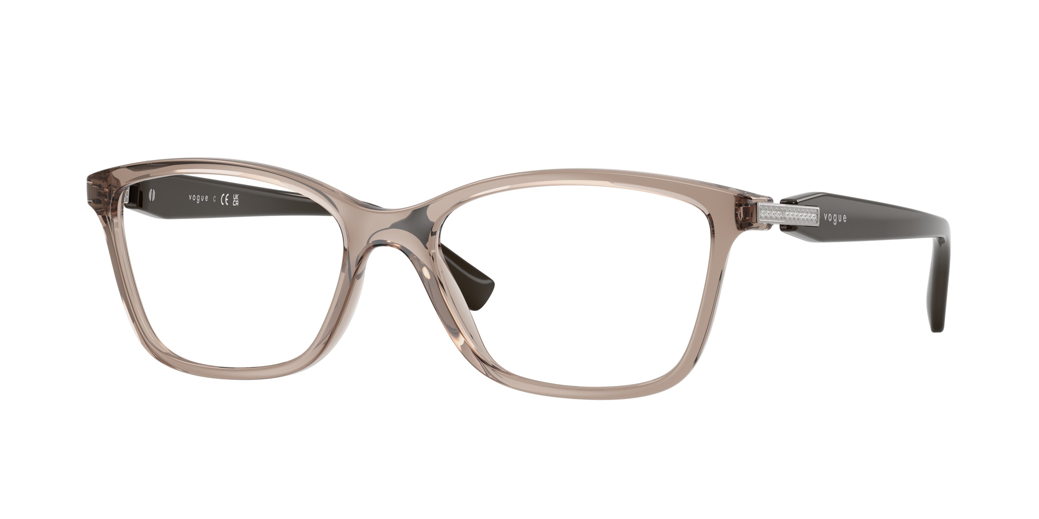 Vogue VO5680B Pillow Eyeglasses 2940-Transparent Brown 54-140-17 - Color Map Brown