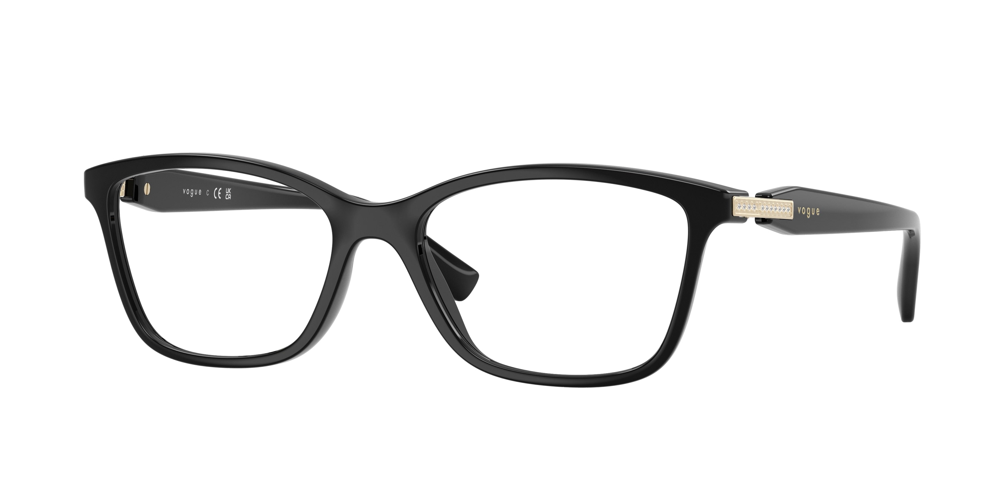 Vogue VO5680B Pillow Eyeglasses  W44-Black 54-140-17 - Color Map Black